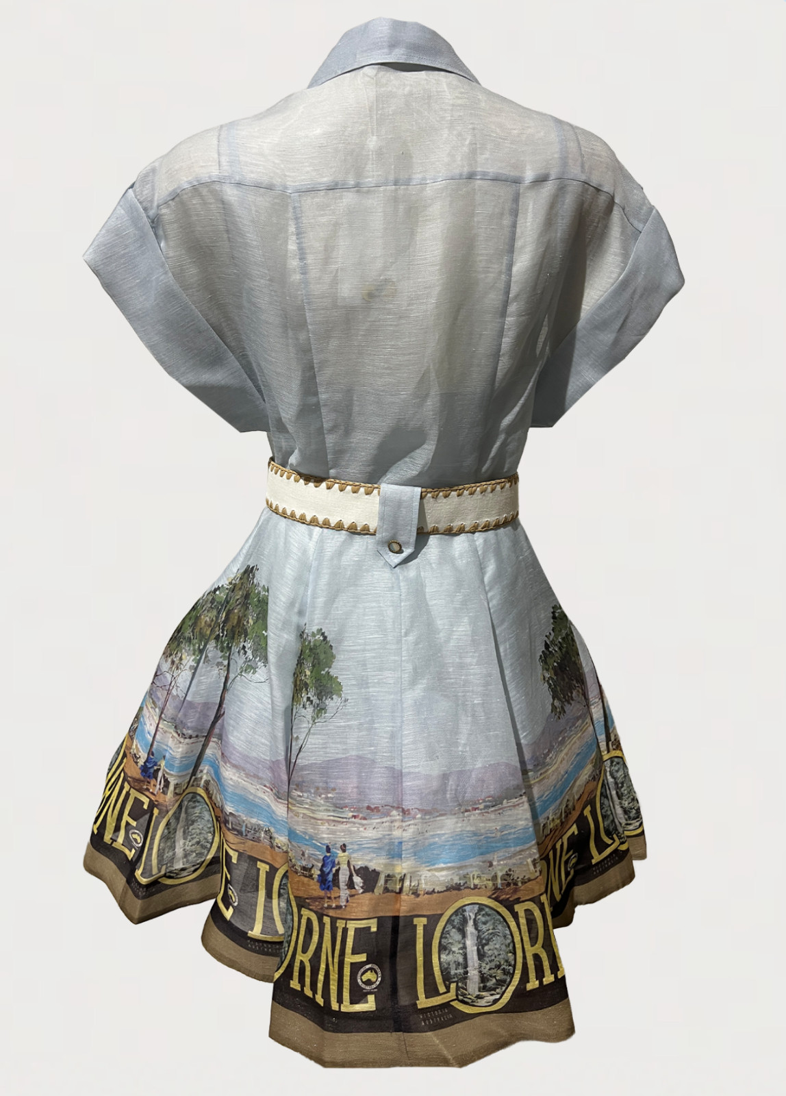 BNWT ZIMMERMANN LORNE PRINT POSTCARD SHIRT MINI DRESS – SIZE 0/4 US (RRP $1500)