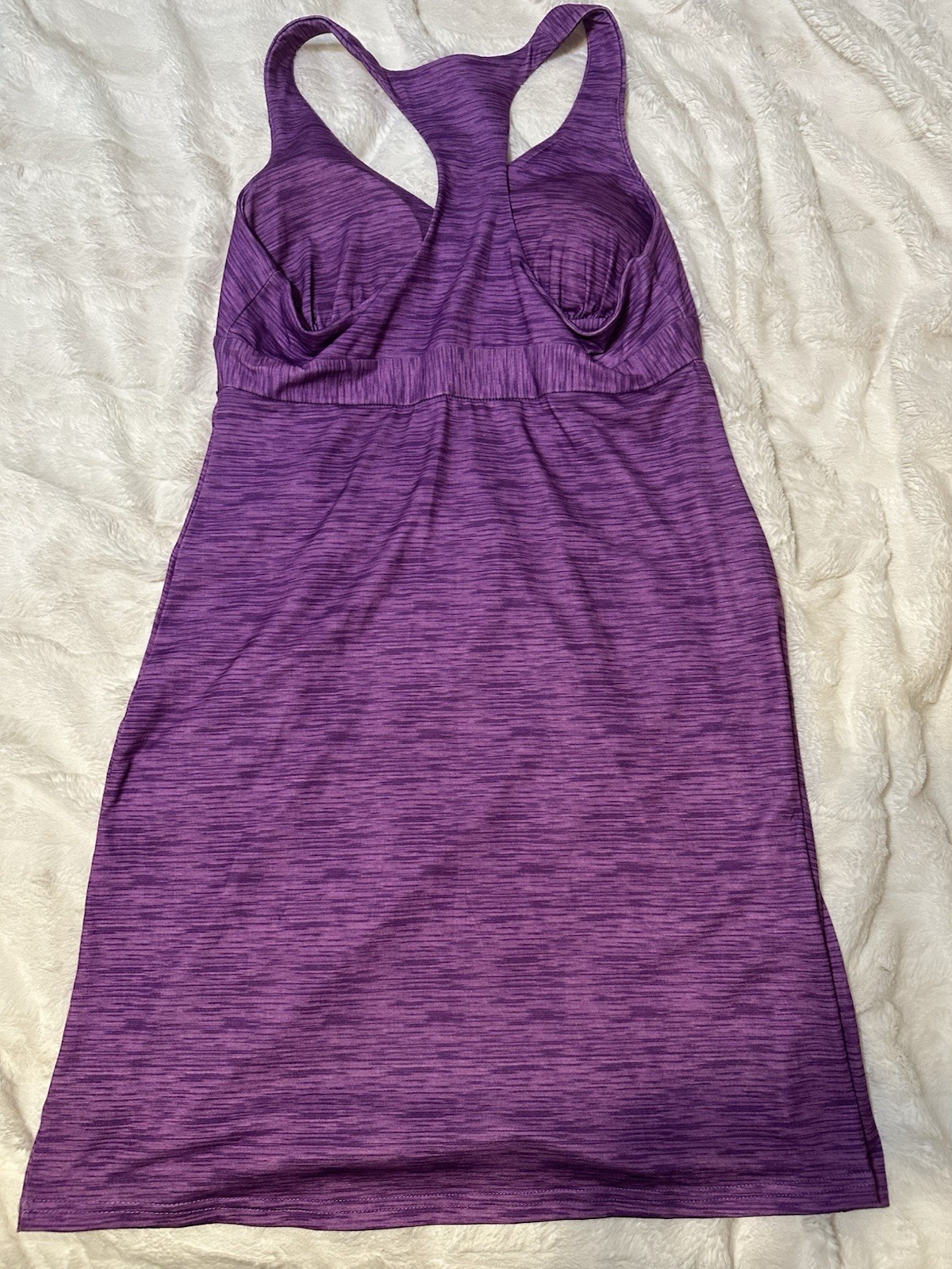 Gerry women’s sleeveless active or athletic dress in heathered purple color