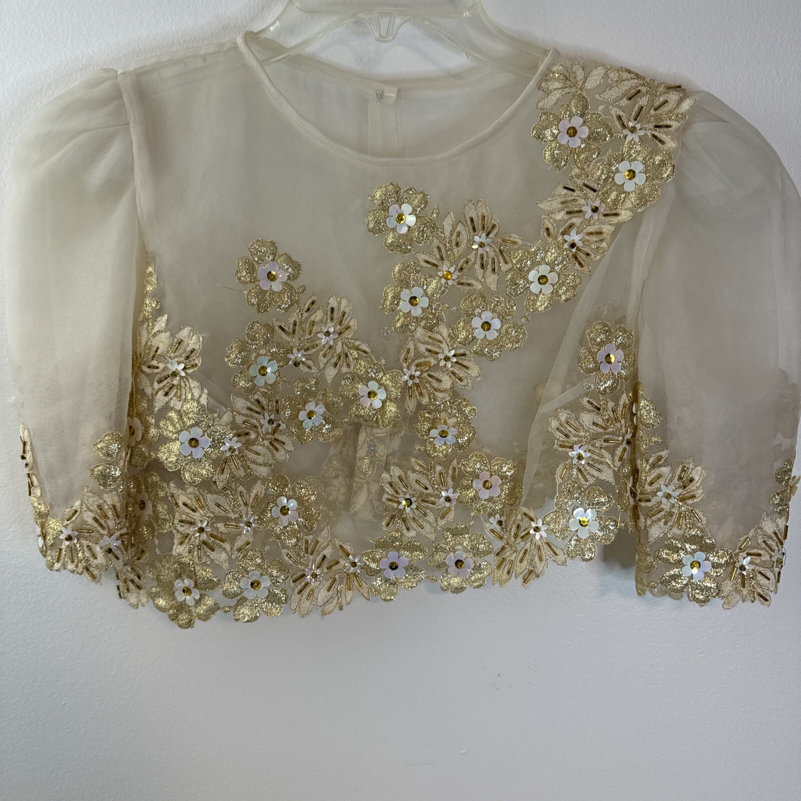 Custom Tailored Unbranded Dry Clean Only Brushed Silk, Hand Embellished Dress