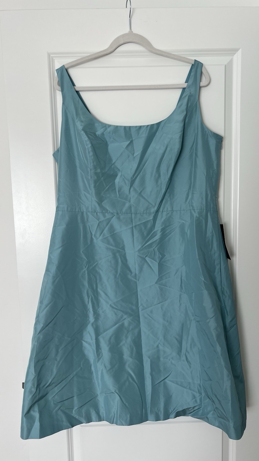 Ann Taylor Teal Solid Sleeveless Cowl Neck Knee Length Dress Womens 18