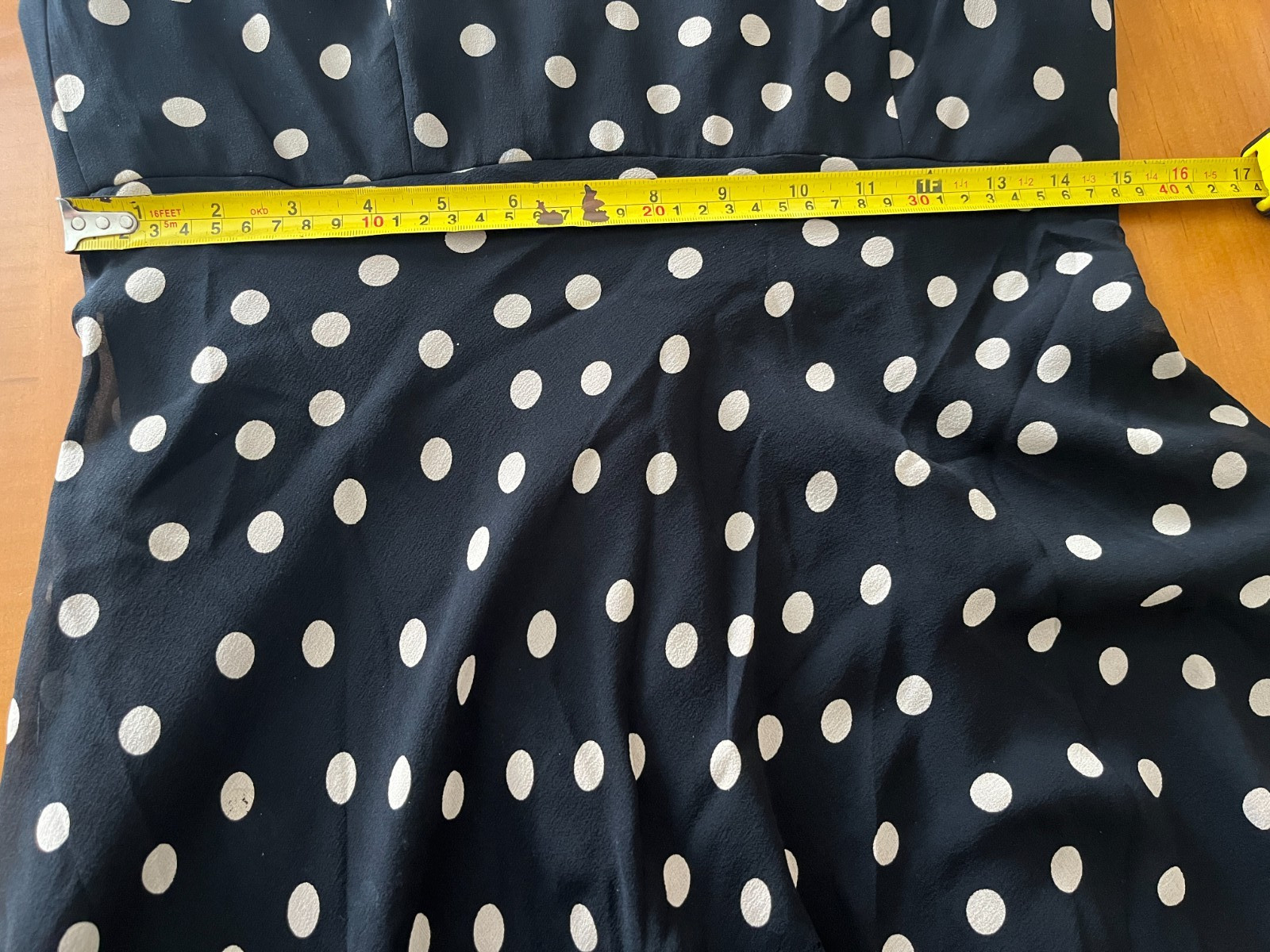 UNKNOWN WOMEN’S BLACK & WHITE POLKA DOT RUFFLED FLARE DRESS SZ XS & 88 IN SCARF