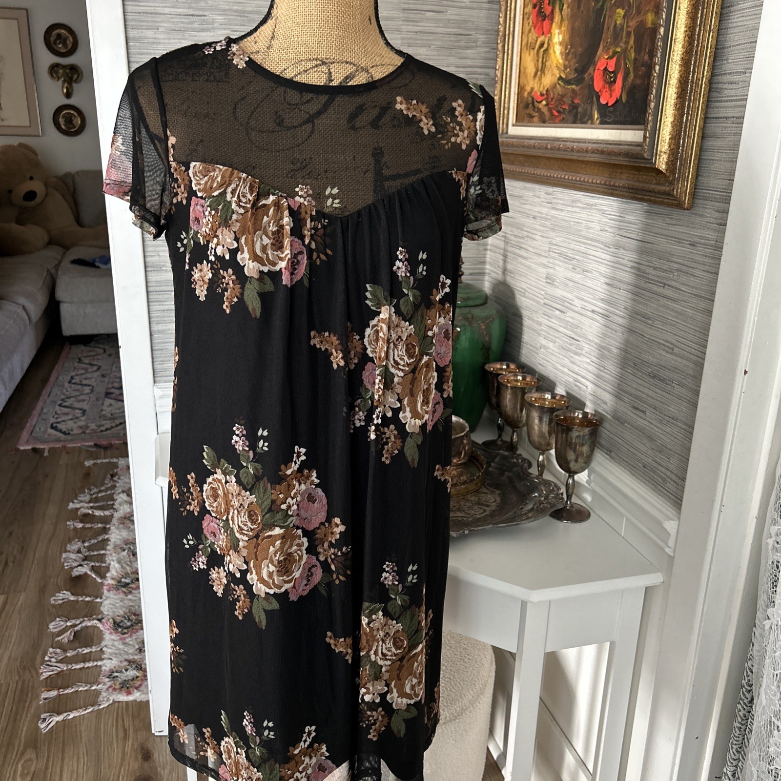 apt 9 knee length Floral dress small