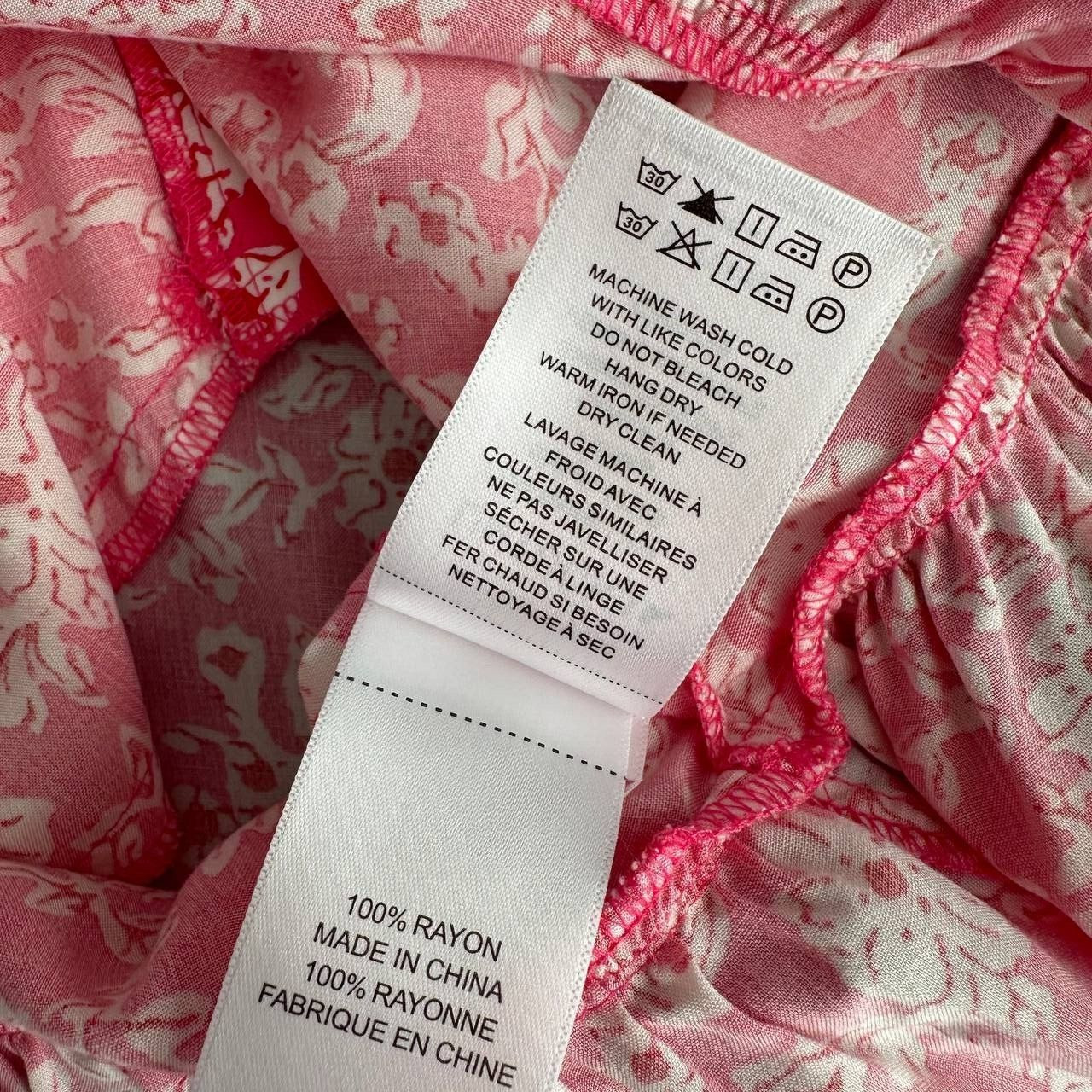 Untuckit Shift Dress M Lucy Sleevless Pink Floral Belted Pockets Ruffled Hem