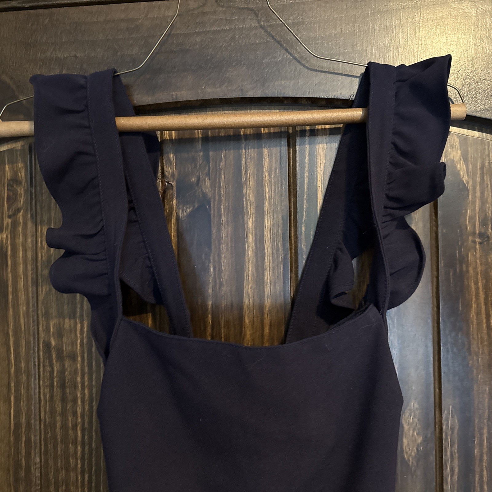 NWOT Women’s LIKELY Hara Midi Mermaid Ruffle Dress Navy Size 4