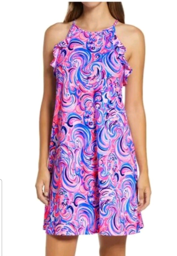 Lilly Pulitzer Billie Swing Dress Size XL “Raz Berry Flamingoals” New With Tags