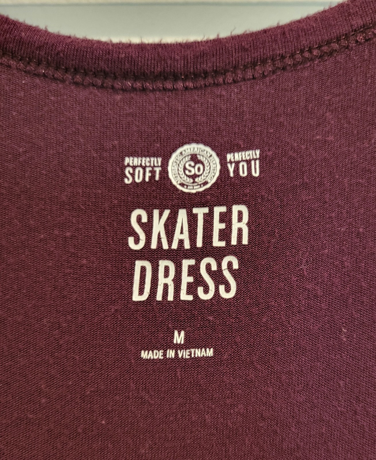 So Skater Dress Juniors Medium Burgundy
