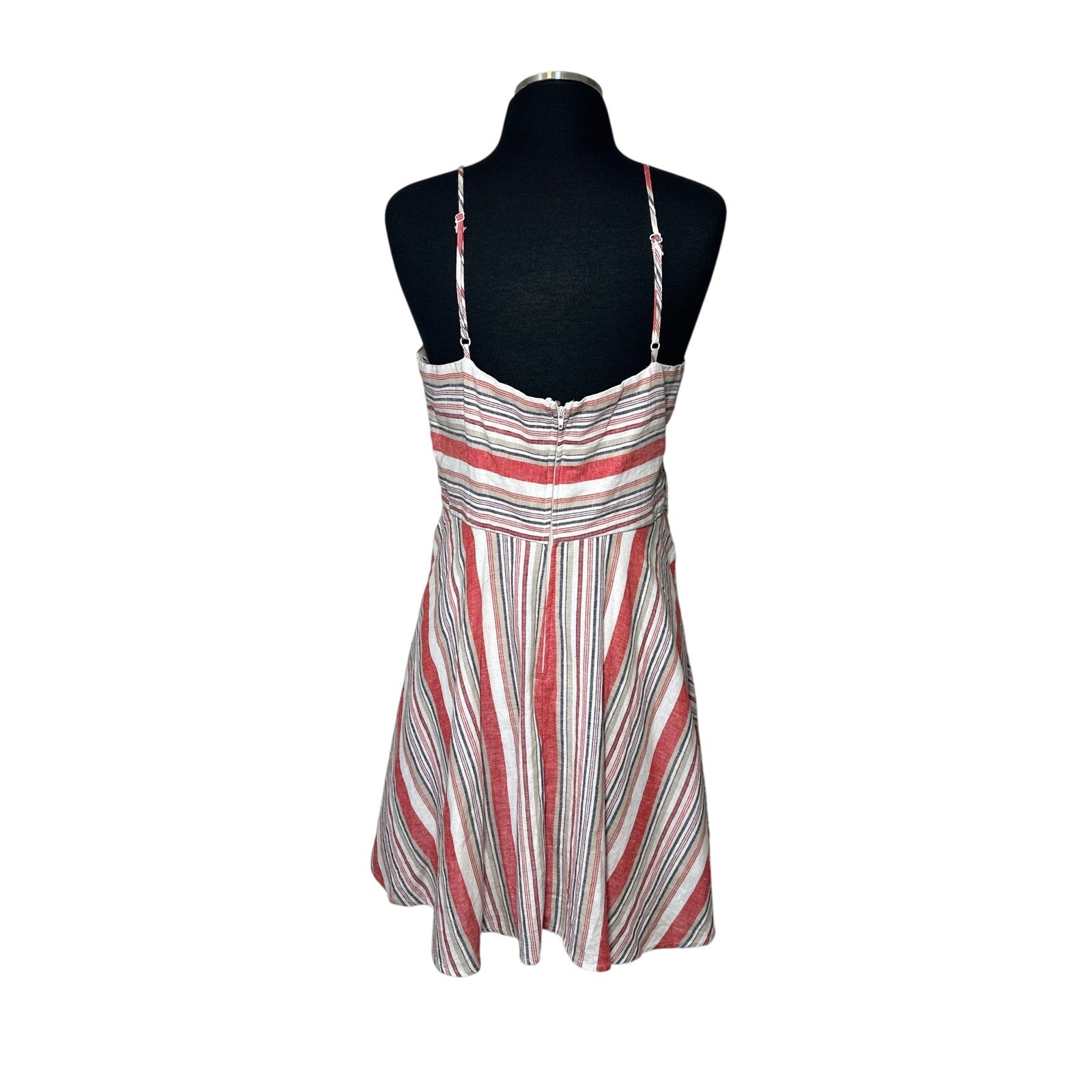 Blue Rain Francesca’s Mini Sundress Sleeveless Babydoll Linen Y2K Style Size L