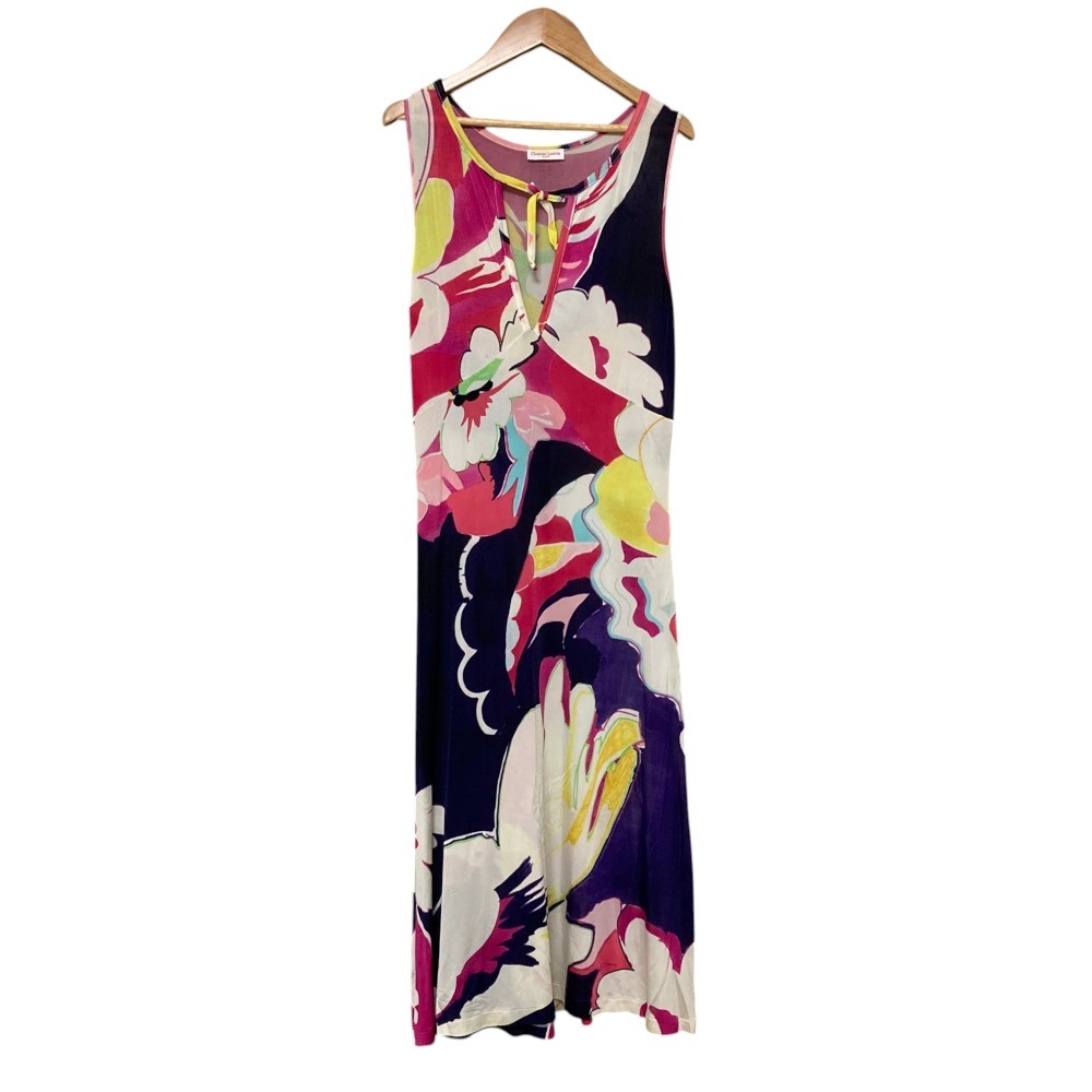 Christian Lacroix all-over print long dress/one-piece , multicolor Women USED