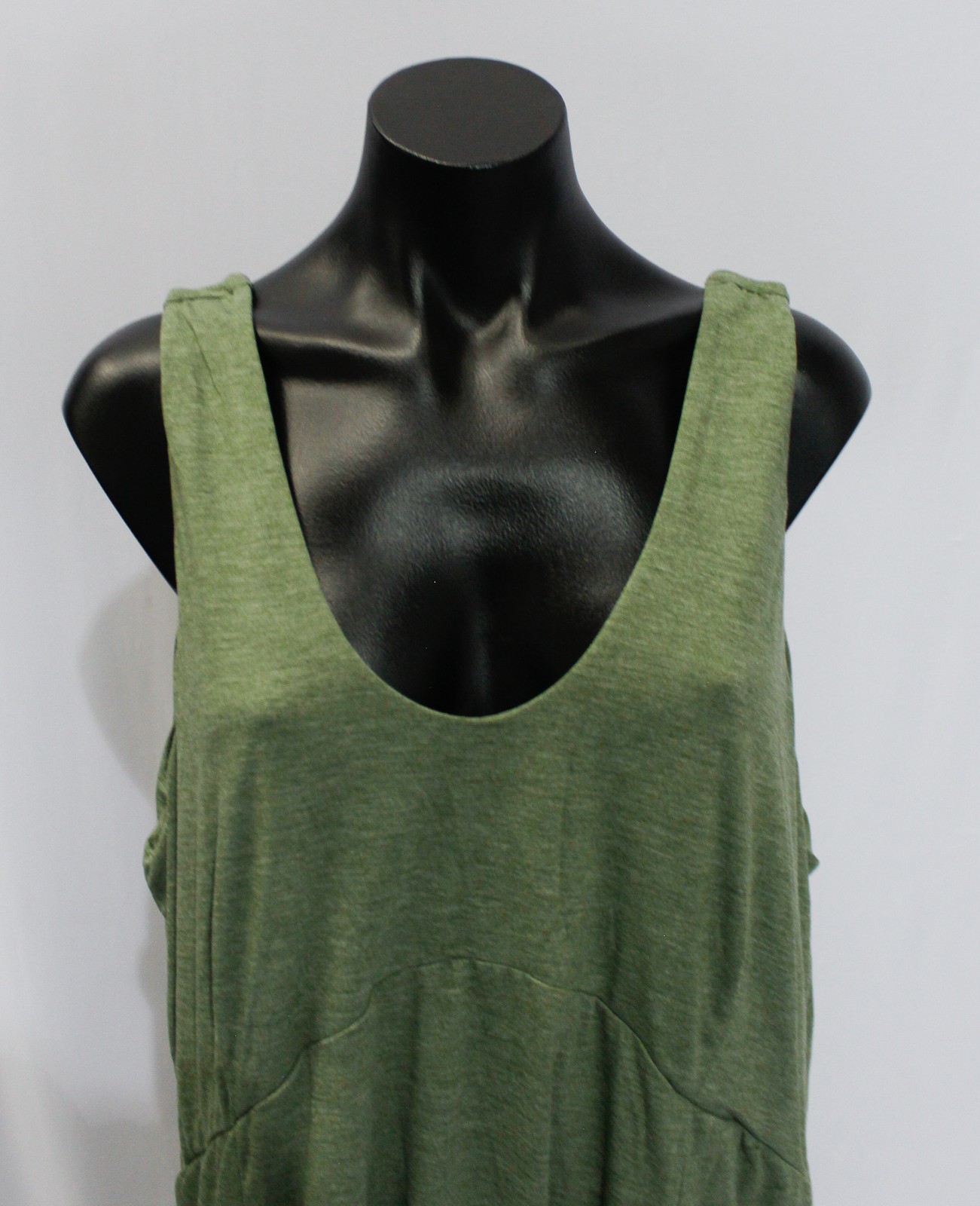 Halara Women’s Plus Sleeveless U-Neck Maxi Dress MH7 Green Size 2X NWT