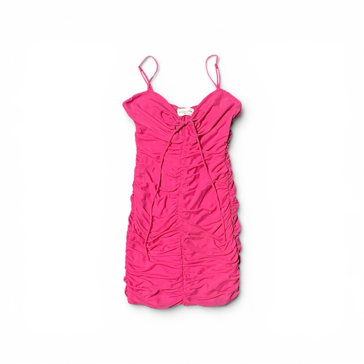 Y2K Bombshell Ruched Pink Mini Dress