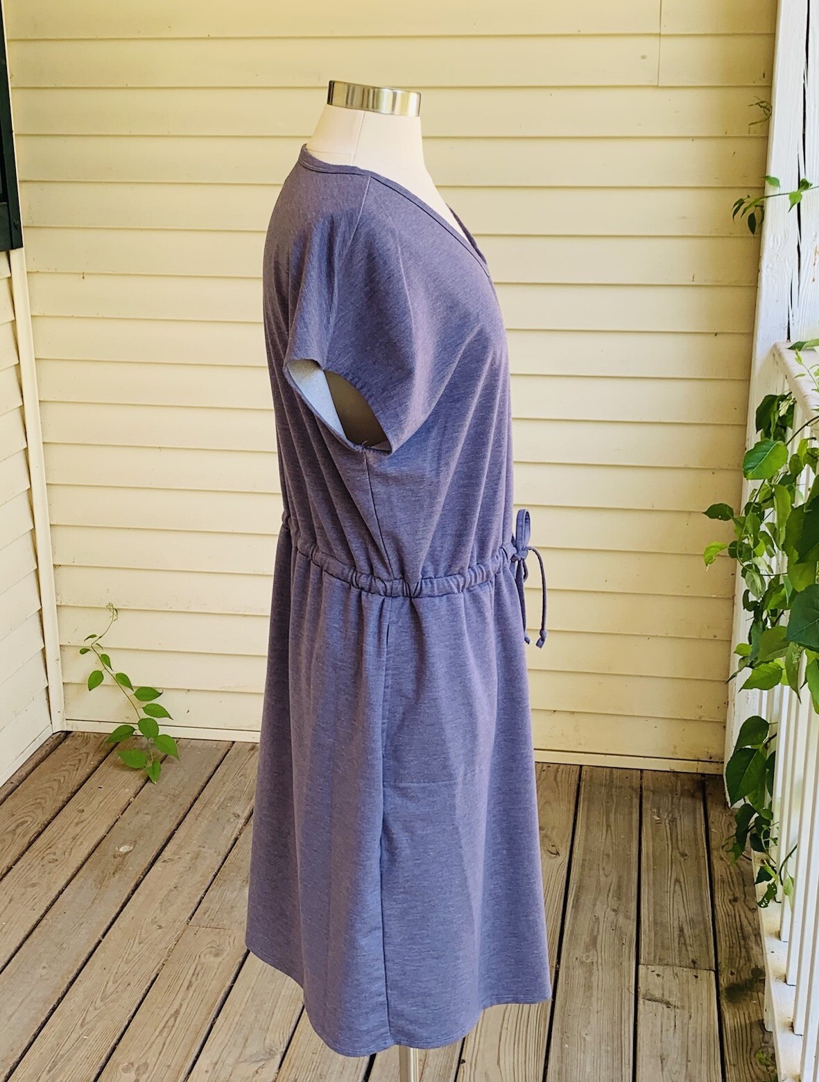 32° Degrees Dress L Cool Soft Lux Heather Ash Blue Pockets Athleisure Athletic