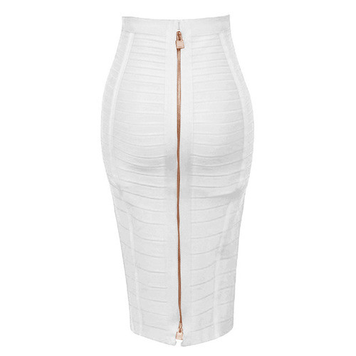 2021 New Women Zipper Rayon Bandage Skirt Day Party Pencil Skirt Top Hot