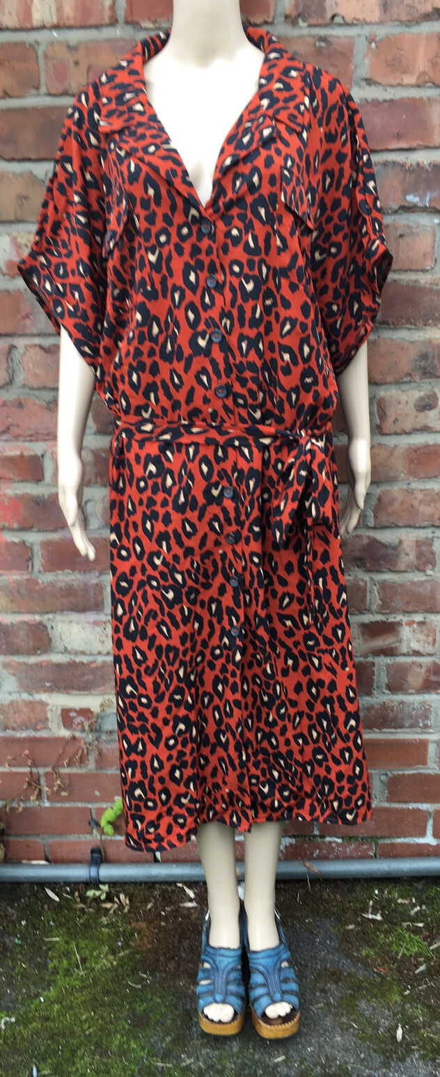 New Look Curves Ladies Animal Print Dress Size Uk 30