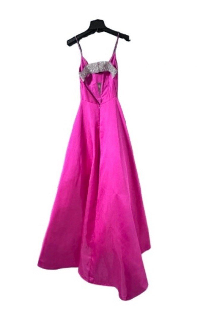 Pink by Alexia Designs Hot Pink Spaghetti Strap Ball Gown