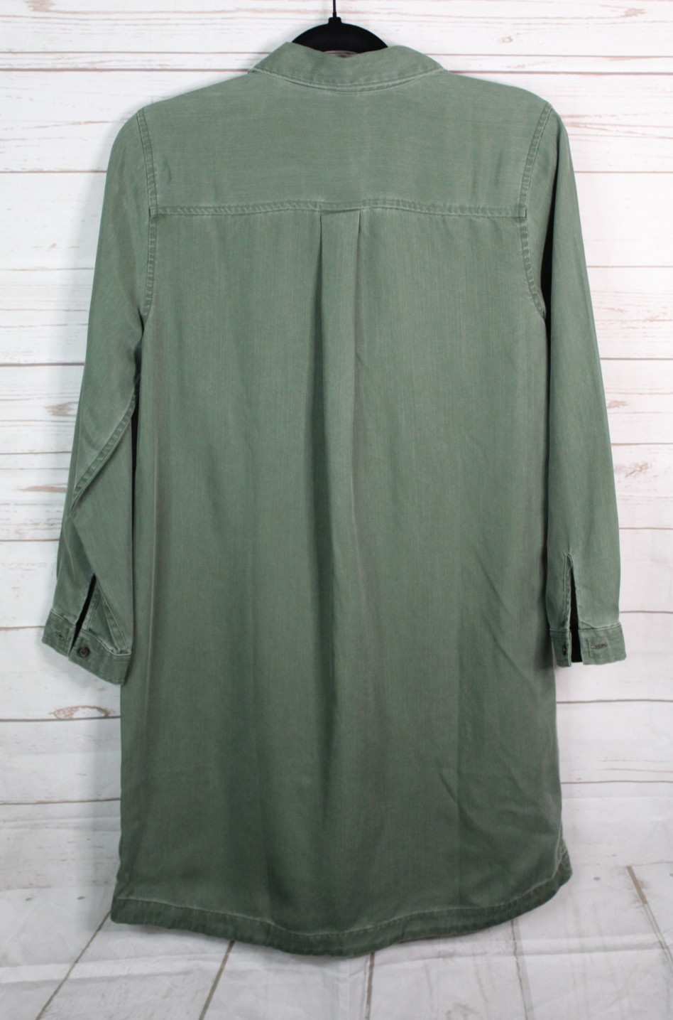 New Old Navy Shift Dress Size PS Petite Small Camo Green Lyocell