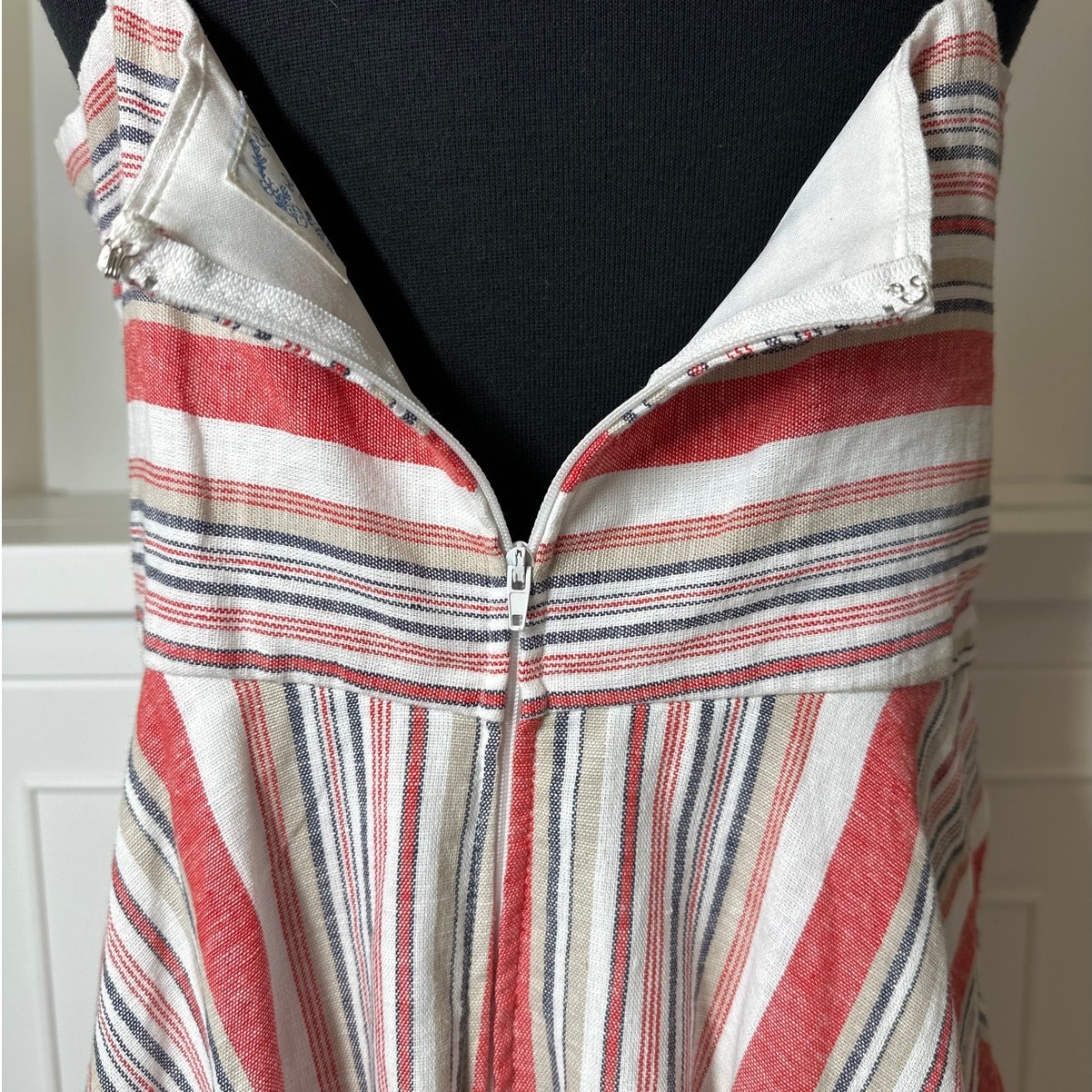Blue Rain Francesca’s Mini Sundress Sleeveless Babydoll Linen Y2K Style Size L