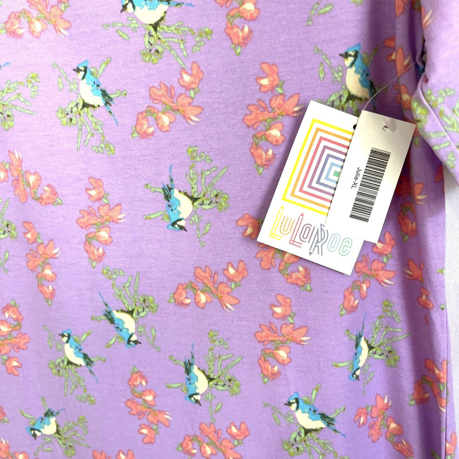 New LuLaRoe Julia Sheath Dress Purple Animal Print Sz XL Pull On Women LL4V