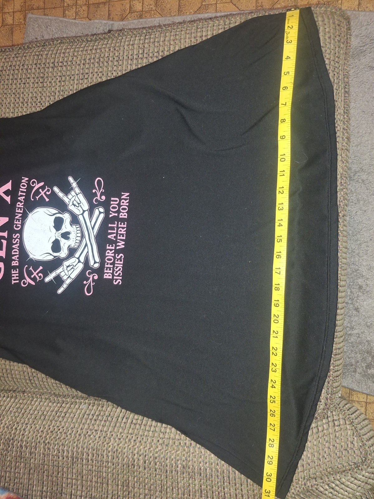 Gen X Badass Generation Dress Black Graphic Tank Dress With Pockets Size XL