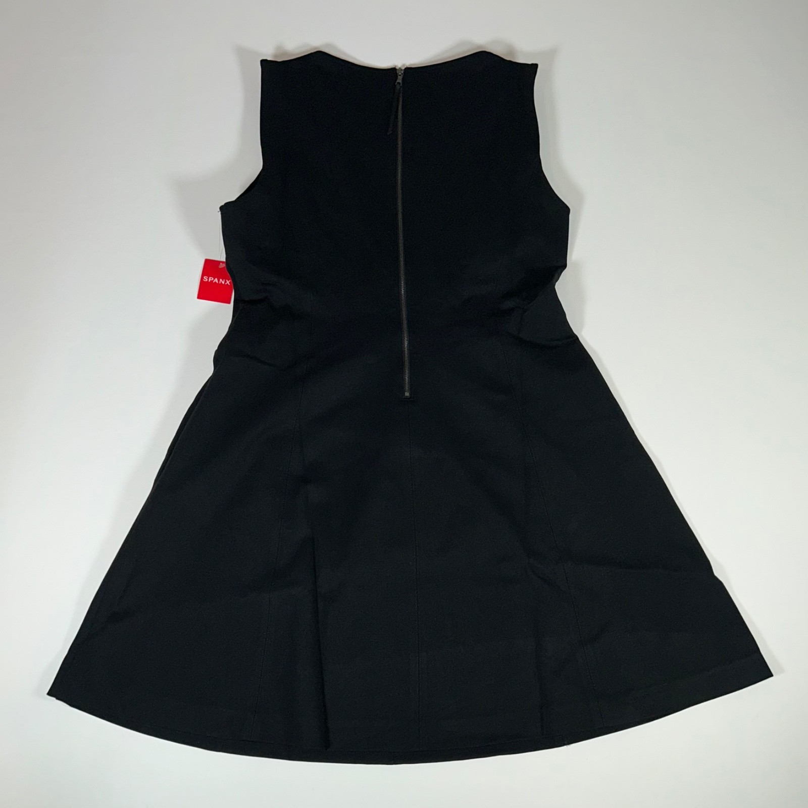 SPANX Perfect Fit Flare Dress XL Black Ponte Sleeveless Side Pockets NWT 20381R