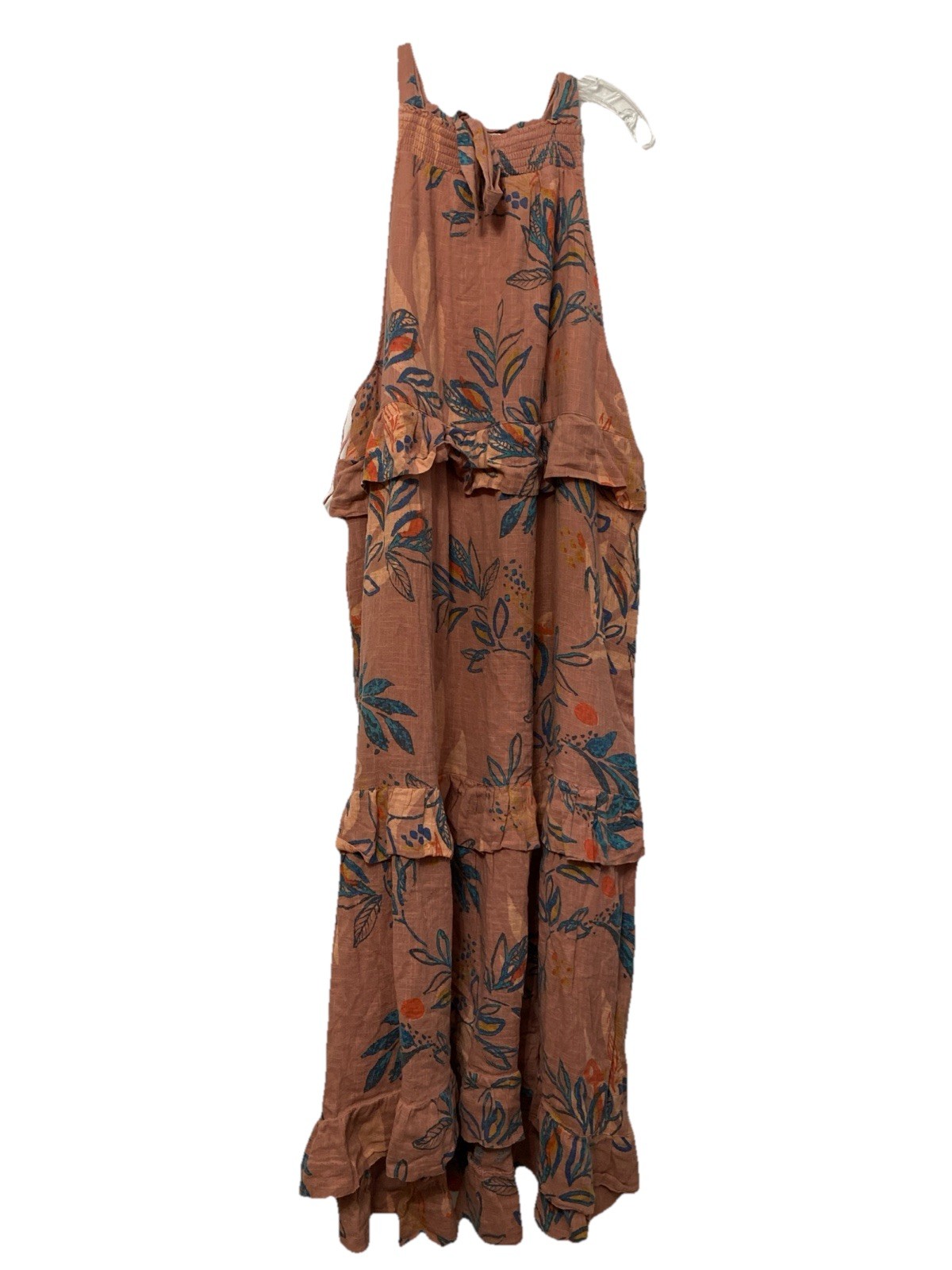 Free People Anita Desert Rose Combo Floral Ruffled Tiered Maxi Dress Size M NWT