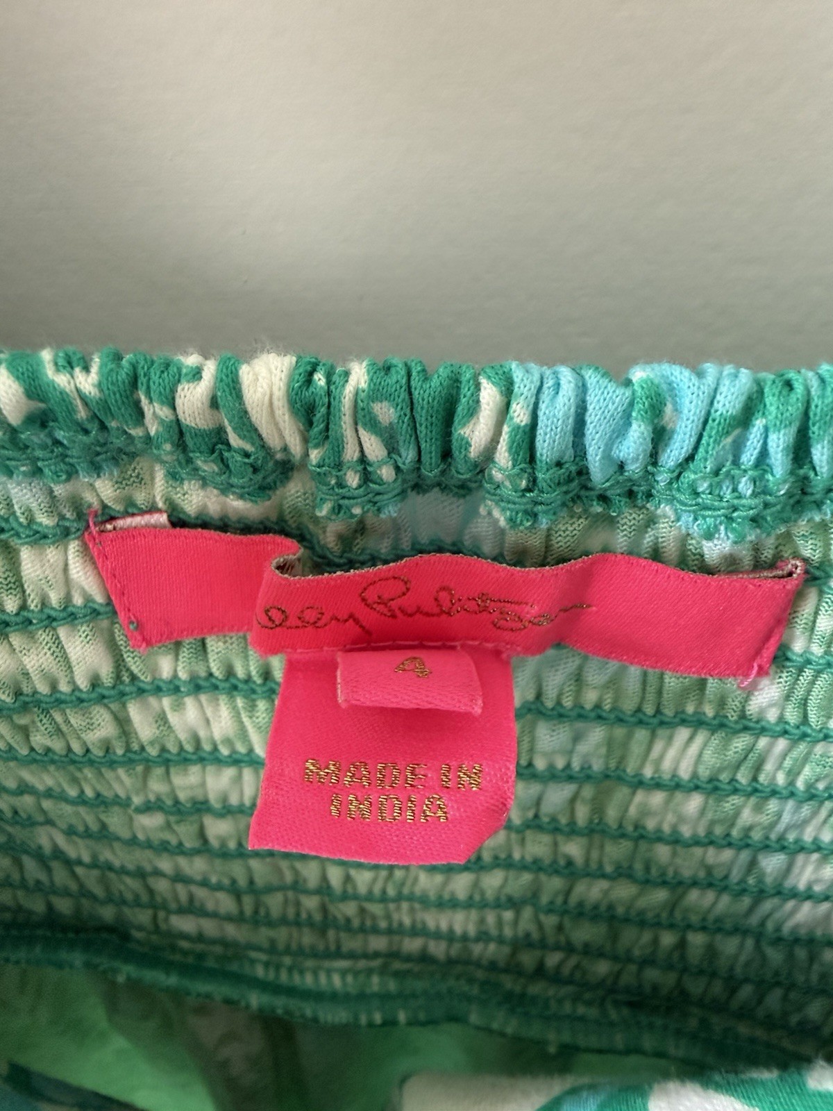Lilly Pulitzer Floral Smocked Puff Sleeve Square Neck Sundress Short 2 Cotton