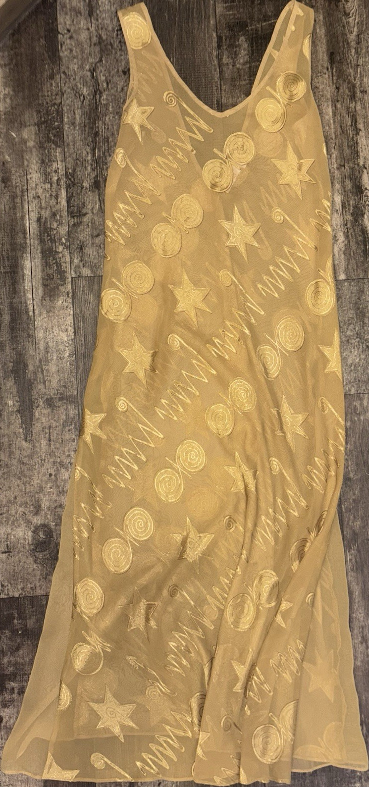 Vintage Victoria’s Secret Gold Label Sheer Celestial Long Dress