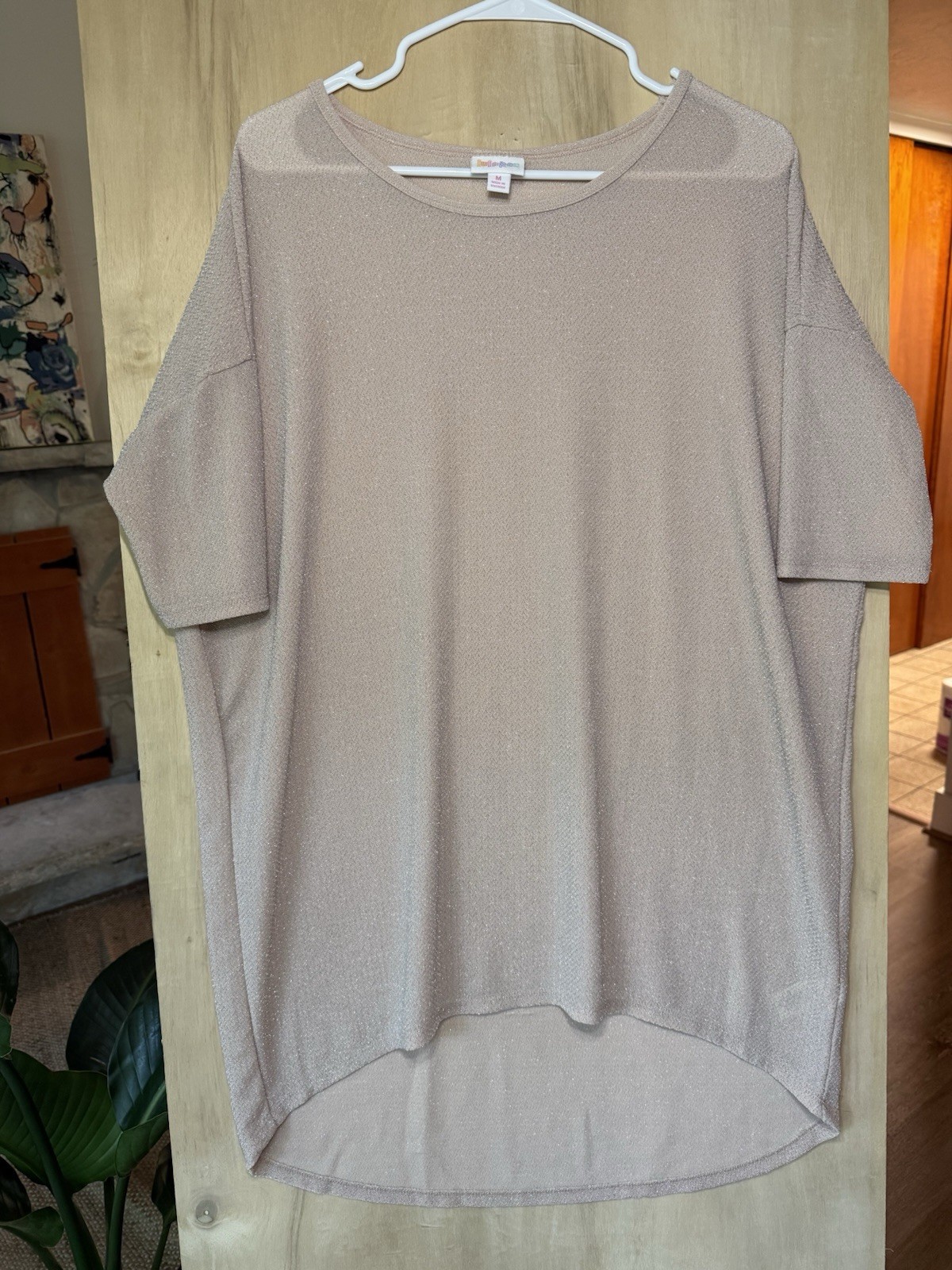 LuLaRoe Sparky Neutral Asymmetrical Party Dress size Medium
