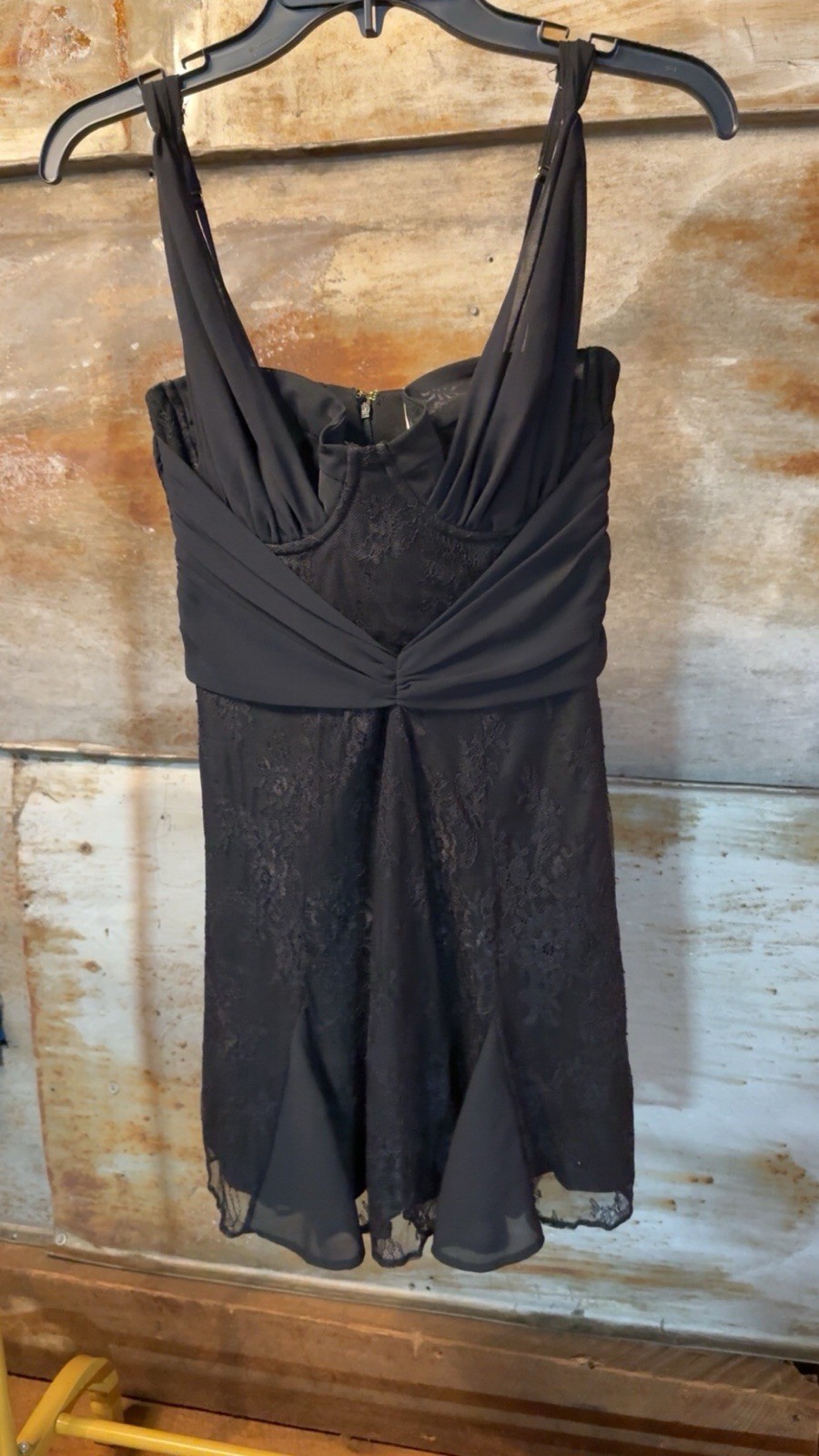 Oh Polly Black Lace Dress Sweetheart Neck Australia size 8 United States size 4