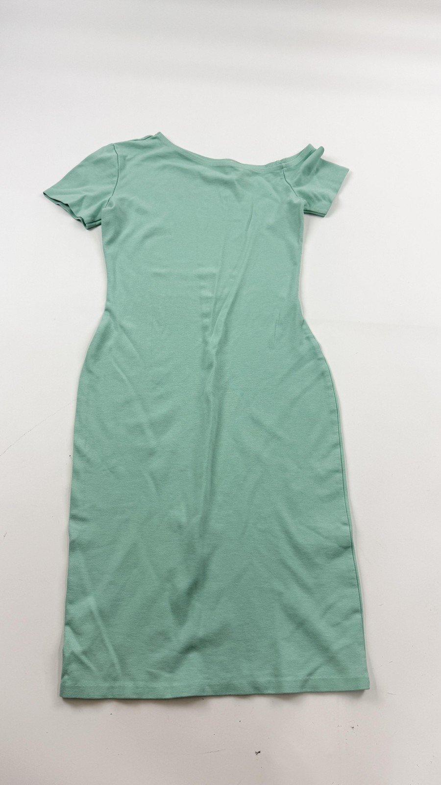Love…ady Dress Womens Small Green Bodycon Stretch Short Sleeve Knee Length