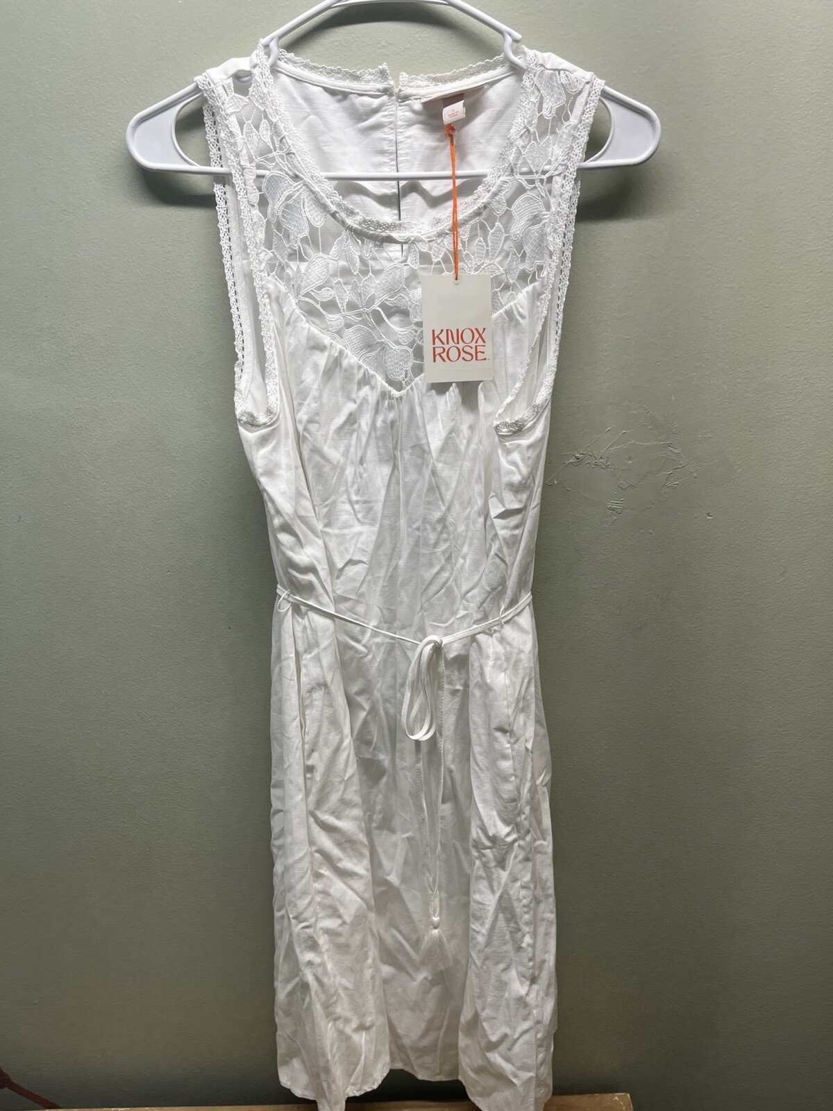 Knox Rose dress womens size small fresh white tank dress New with tags!