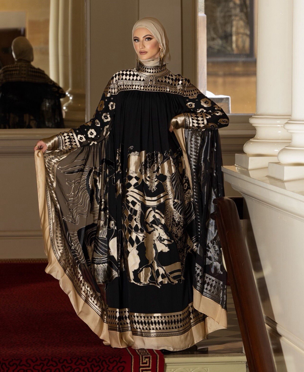 NEW Zimmermann Illustration Otto Gown In Viscose-Silk Size AU3