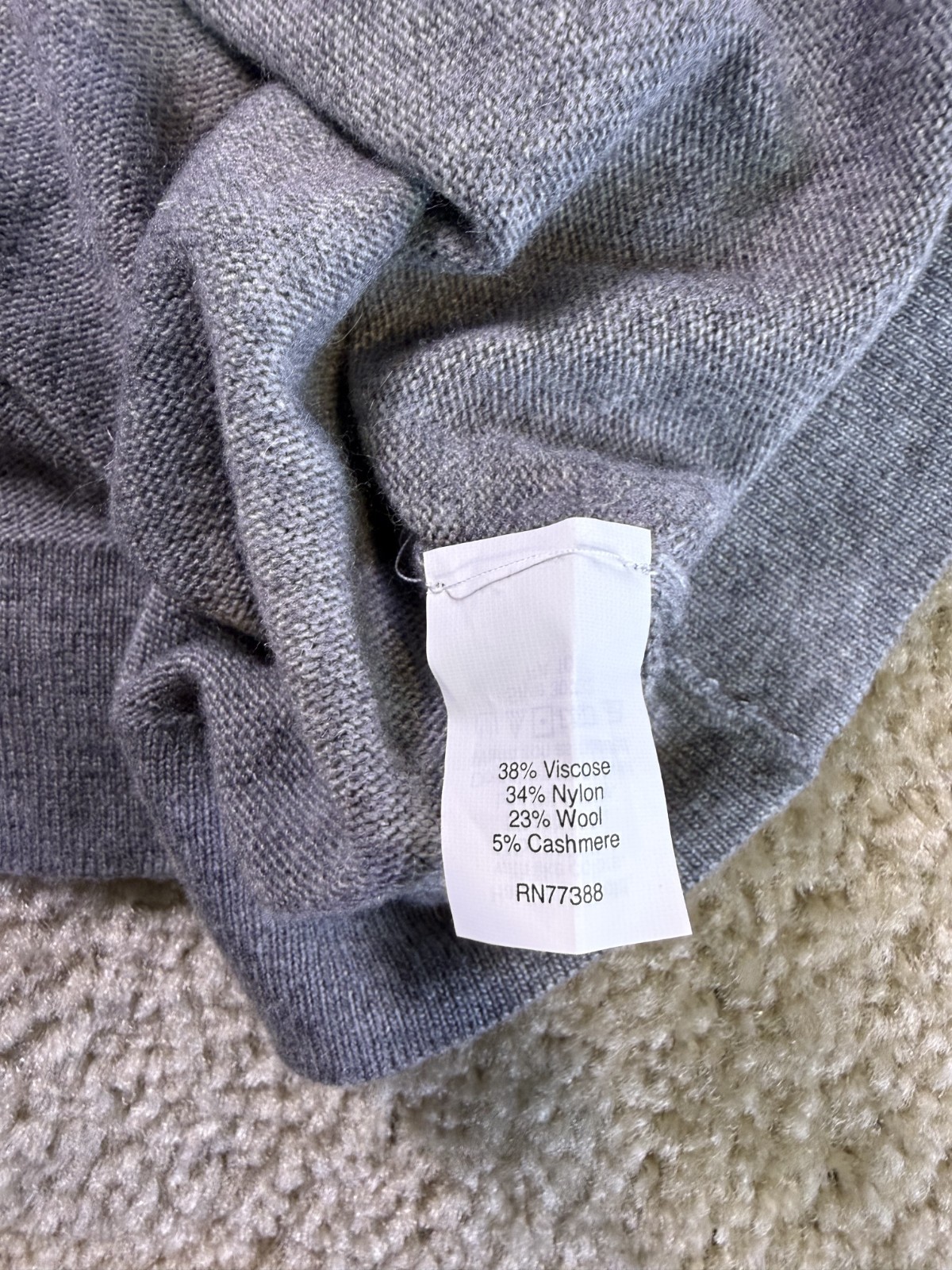 J.Crew Factory Cashmere Blend Rollneck Sweater-dress Size Medium Gray NWT F788