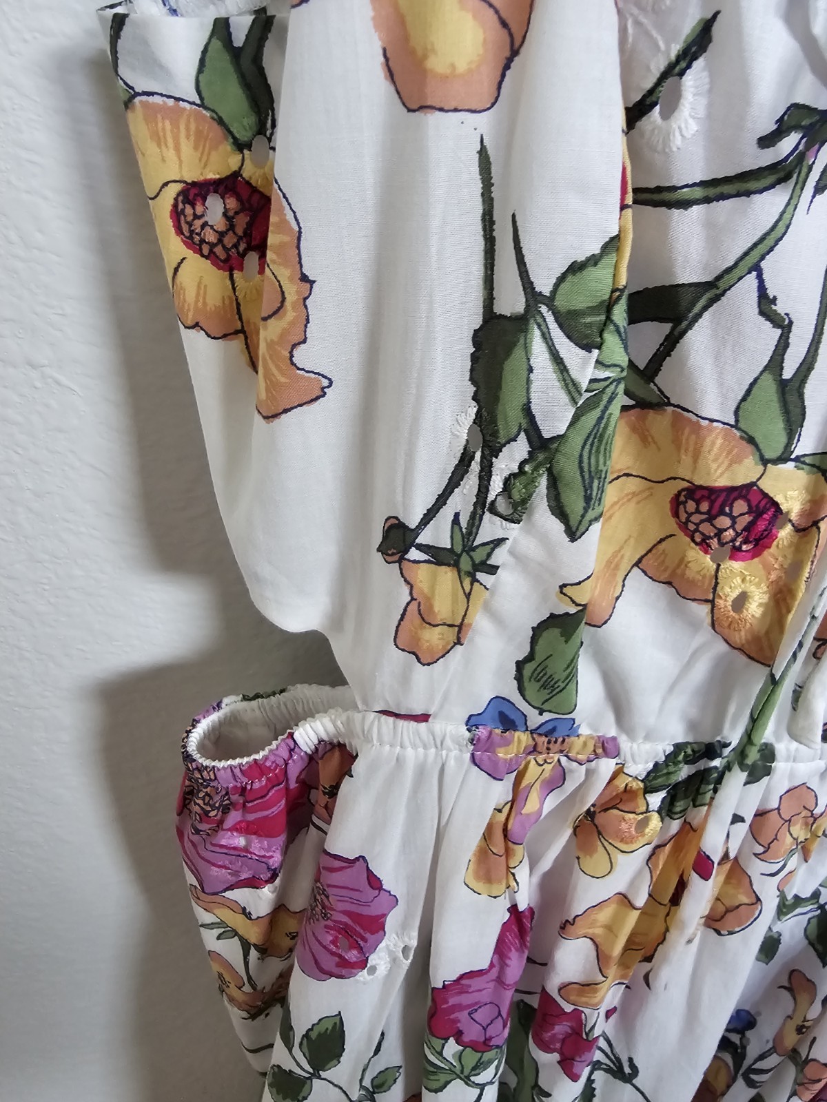 SO Floral Maxi Dress With Cutout Side Design