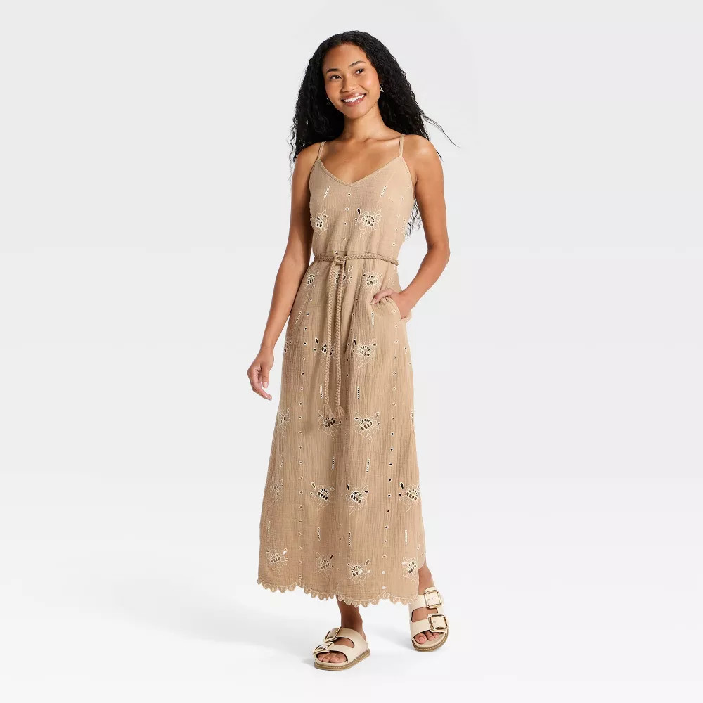 Women Crafted Midi Sundress – Universal Thread Brown M