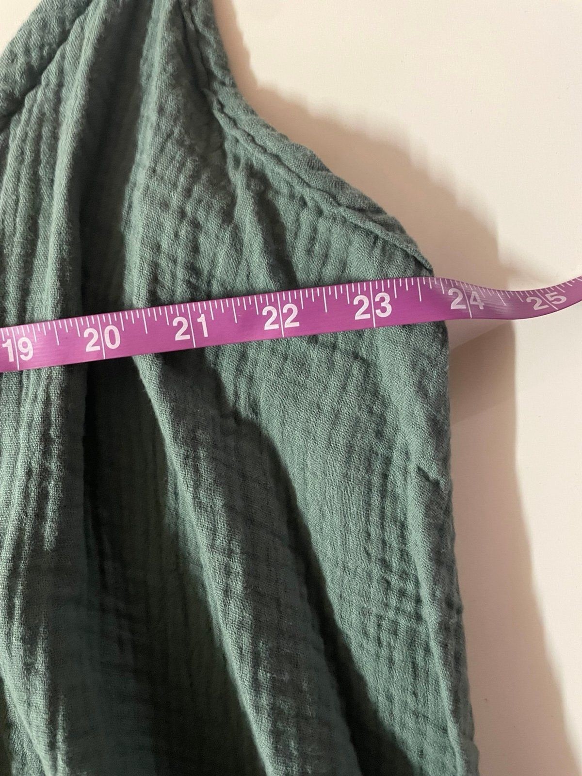 SHEIN Curve Green Gauzy Mini Dress w/ Tied U-Back