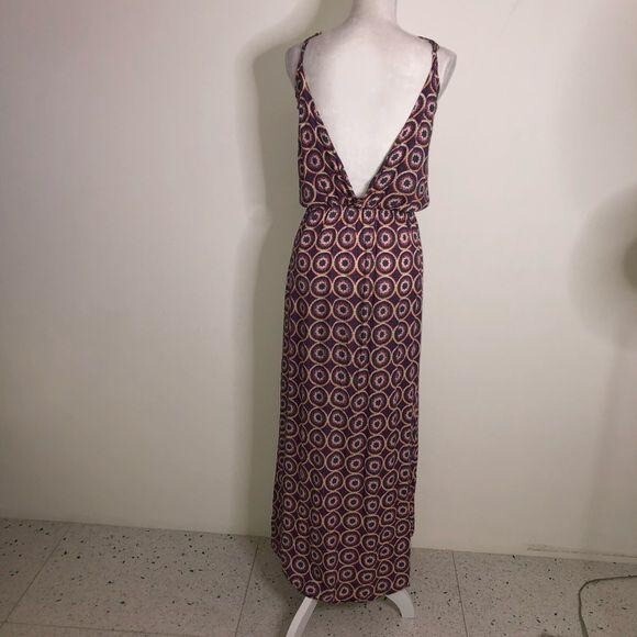 Tiare Dress Womens One Size Pink Gray Hawaii Elastic Waist Straps High Low Aloha