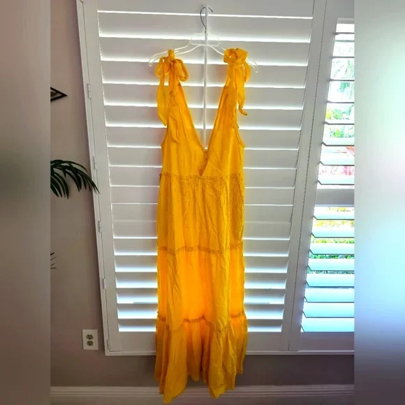 NWT Happy Nature Maxi Dress Yellow S