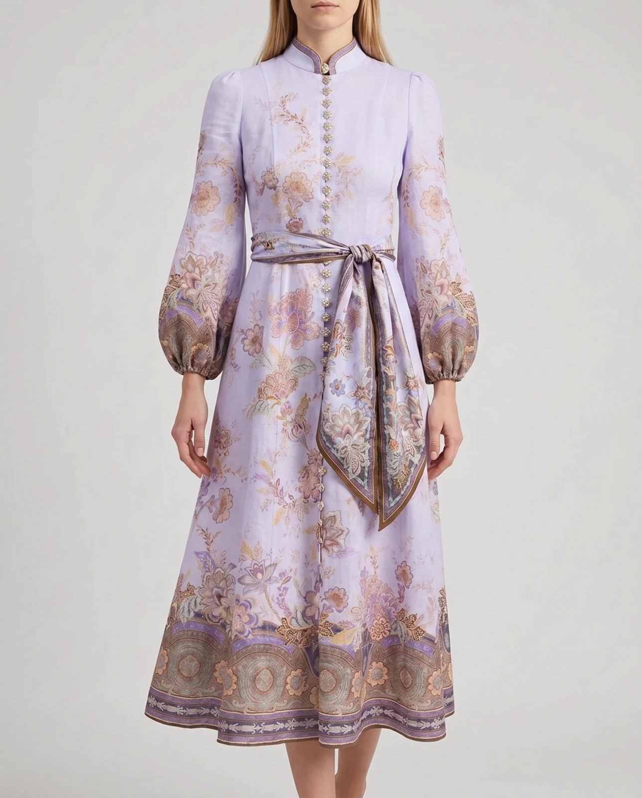 Zimmermann Midi Dress Luna Button Size 3 $ 1150