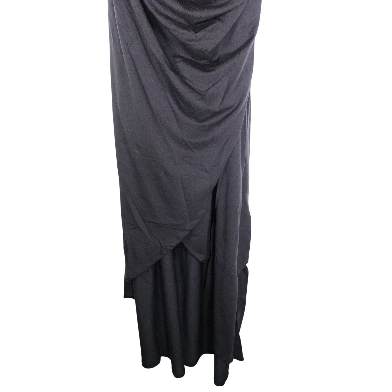 New Quince Carbon Gray Tencel Jersey Side Tie Dress Midi Wrap Women’s Medium