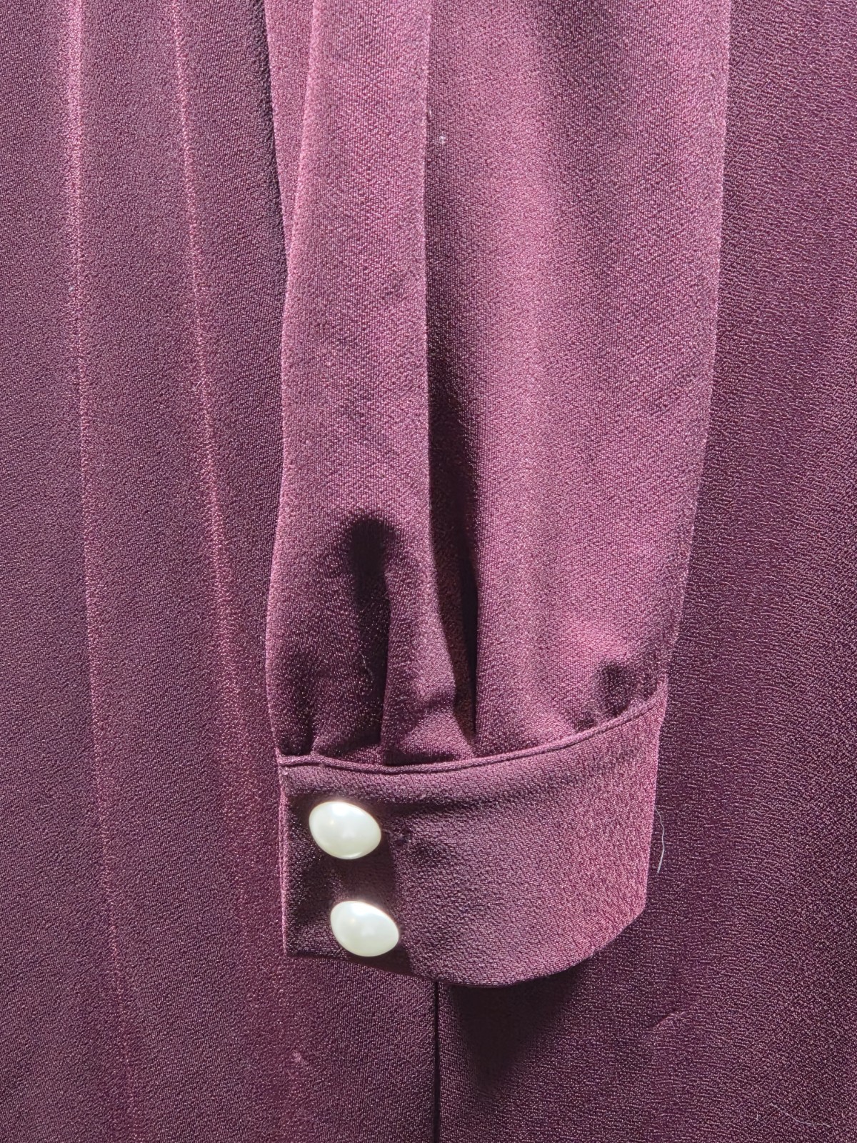 ELOQUII Women’s Plus Size 20 Wine Burgundy Mock Neck Shift Dress Pearl Buttons