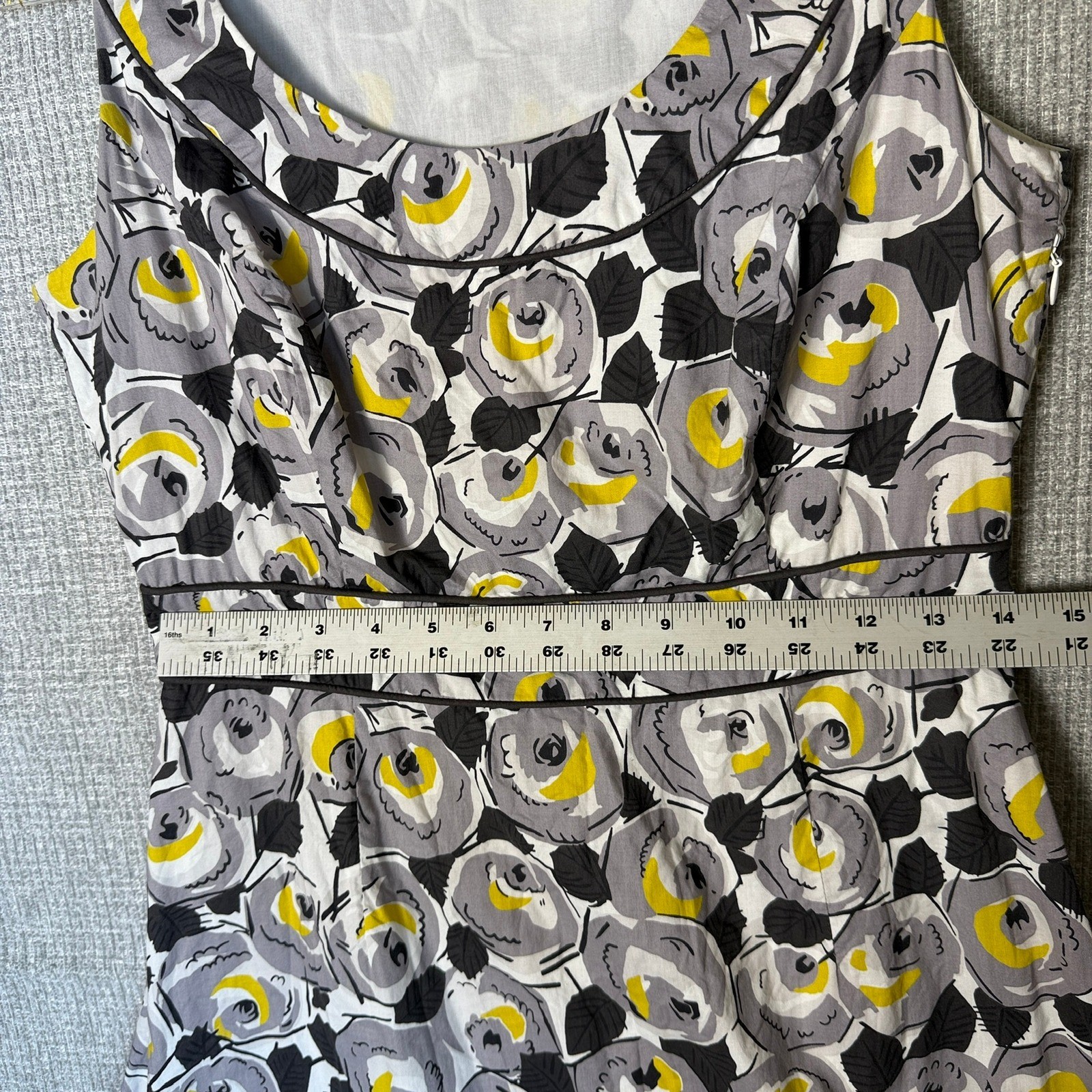 Vtg Boden Floral Print Dress Sleeveless Cotton Fairy Casual Party Sz 10 L Y2K
