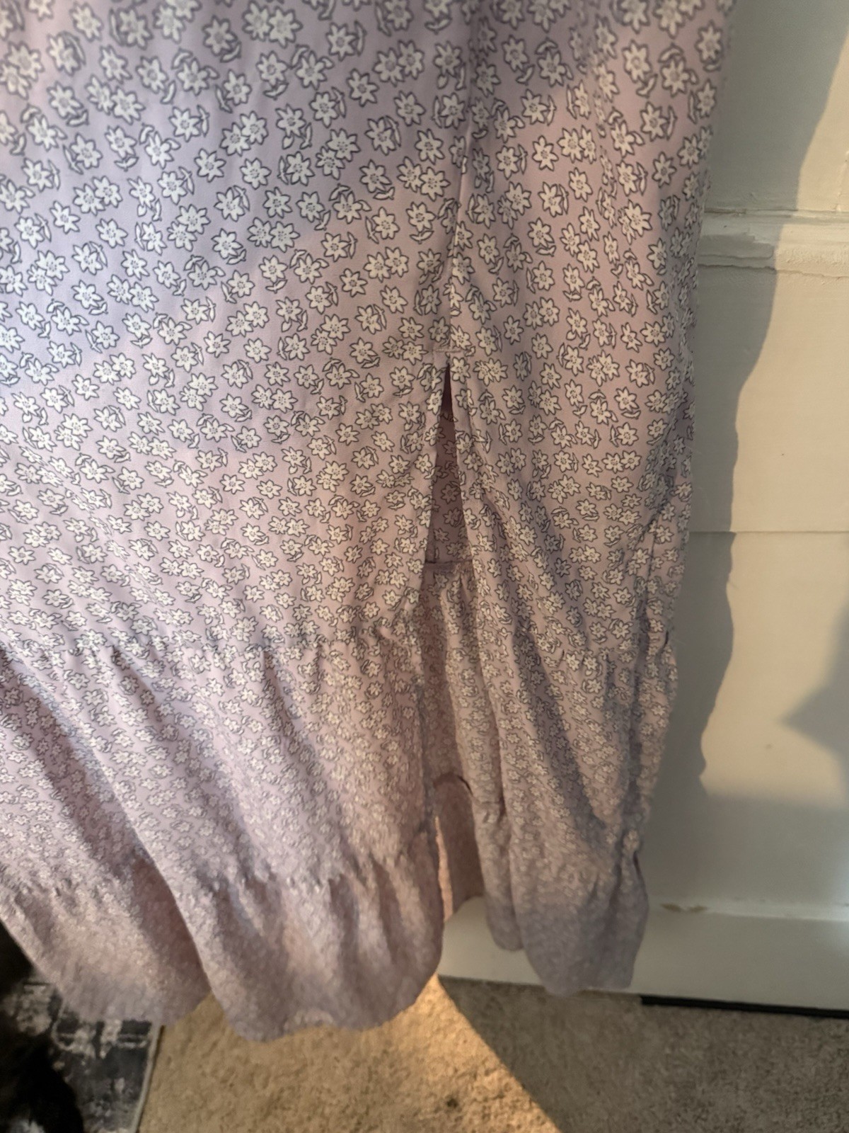 Abercrombie & Fitch Womens Purple/White Floral Maxi Dress V-Neck Strappy M