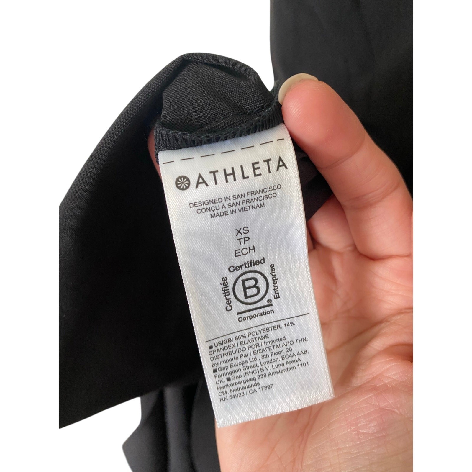 Athleta Savannah Strap Black Tie Waist Mini Length Athleisure Summer Dress XS