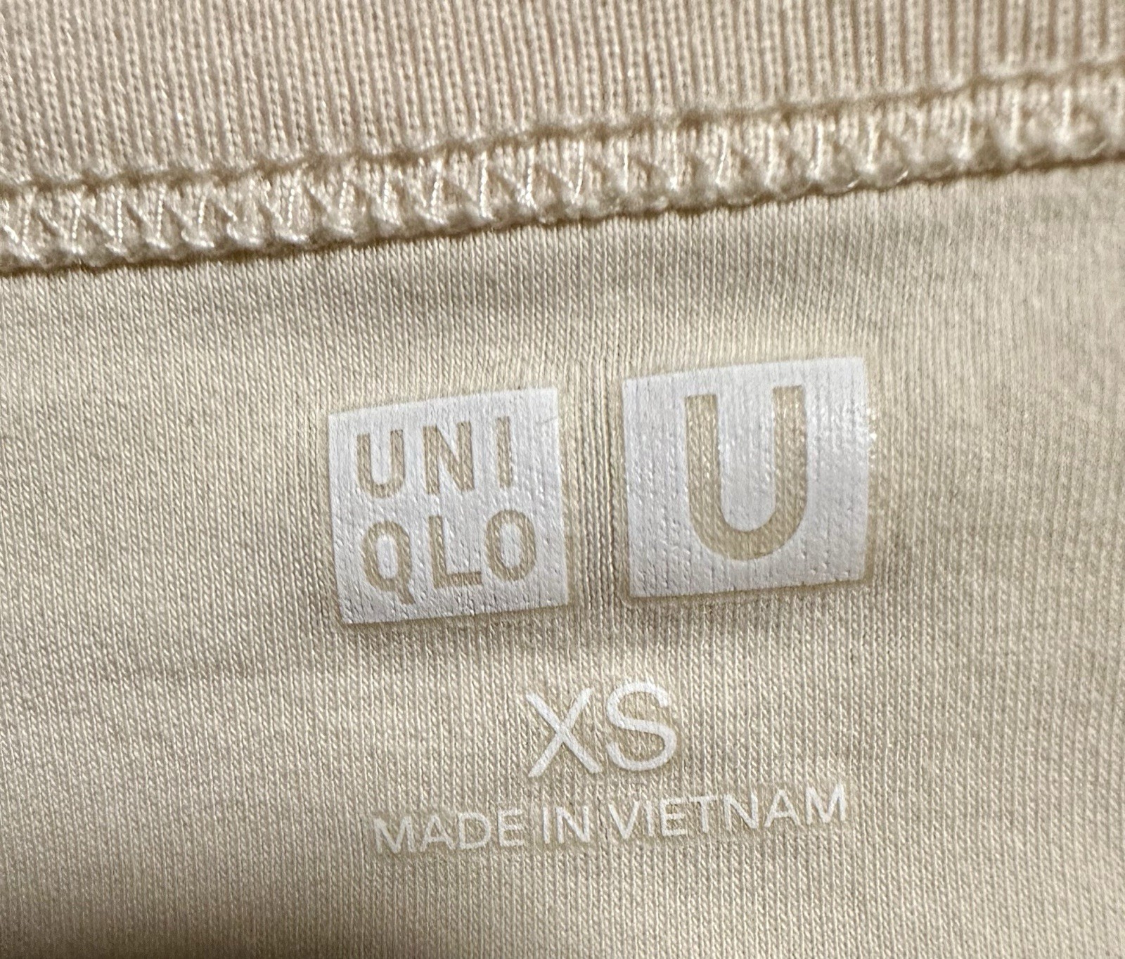 Uniqlo Cotton Crewneck Sleevelss Tank Dress Cream Women Size XS US SZ 0-2 Comfy