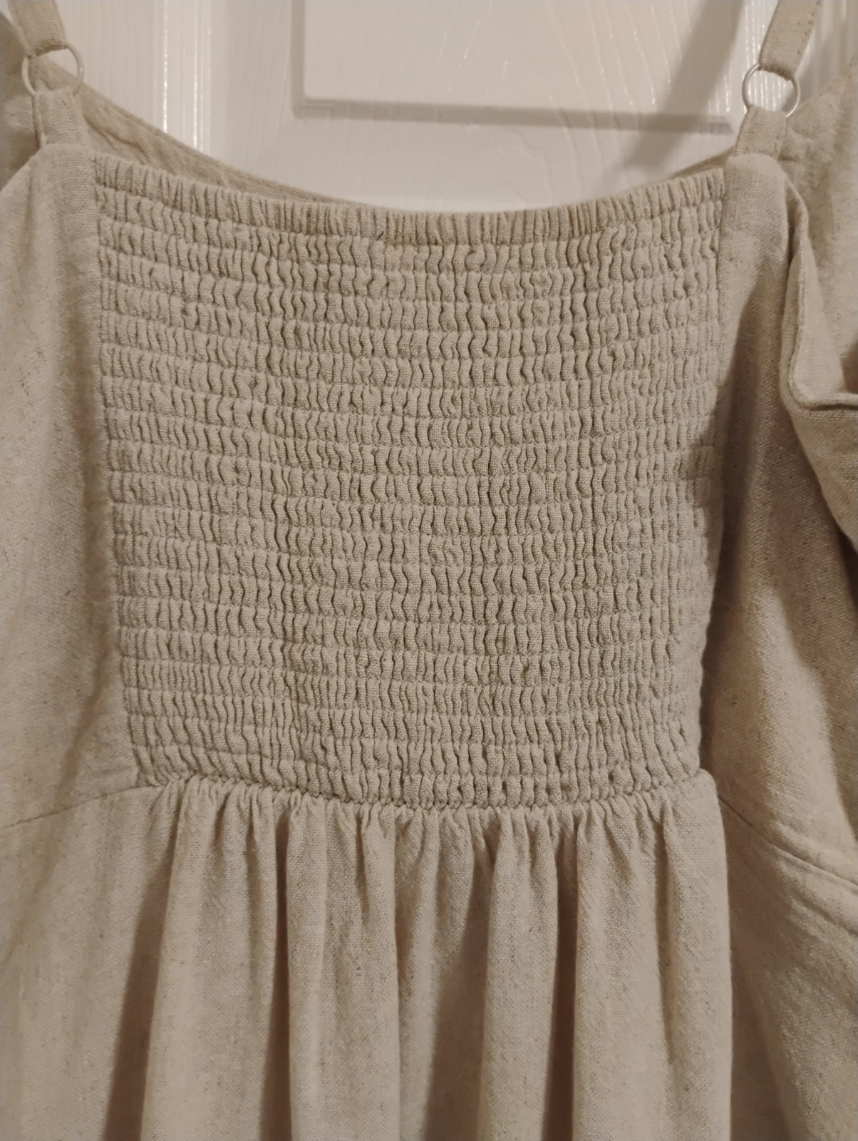Old Navy Women’s Beige Linen Cami Mini Fit Flare Sun Dress in Size XL