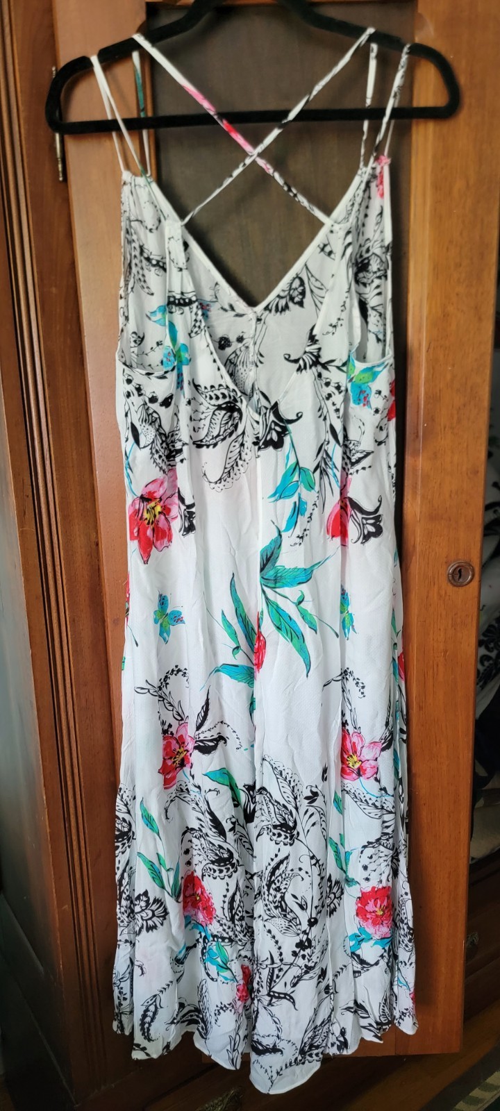 Linea Donatella Summer Floral Criss Cross Strappy Dress