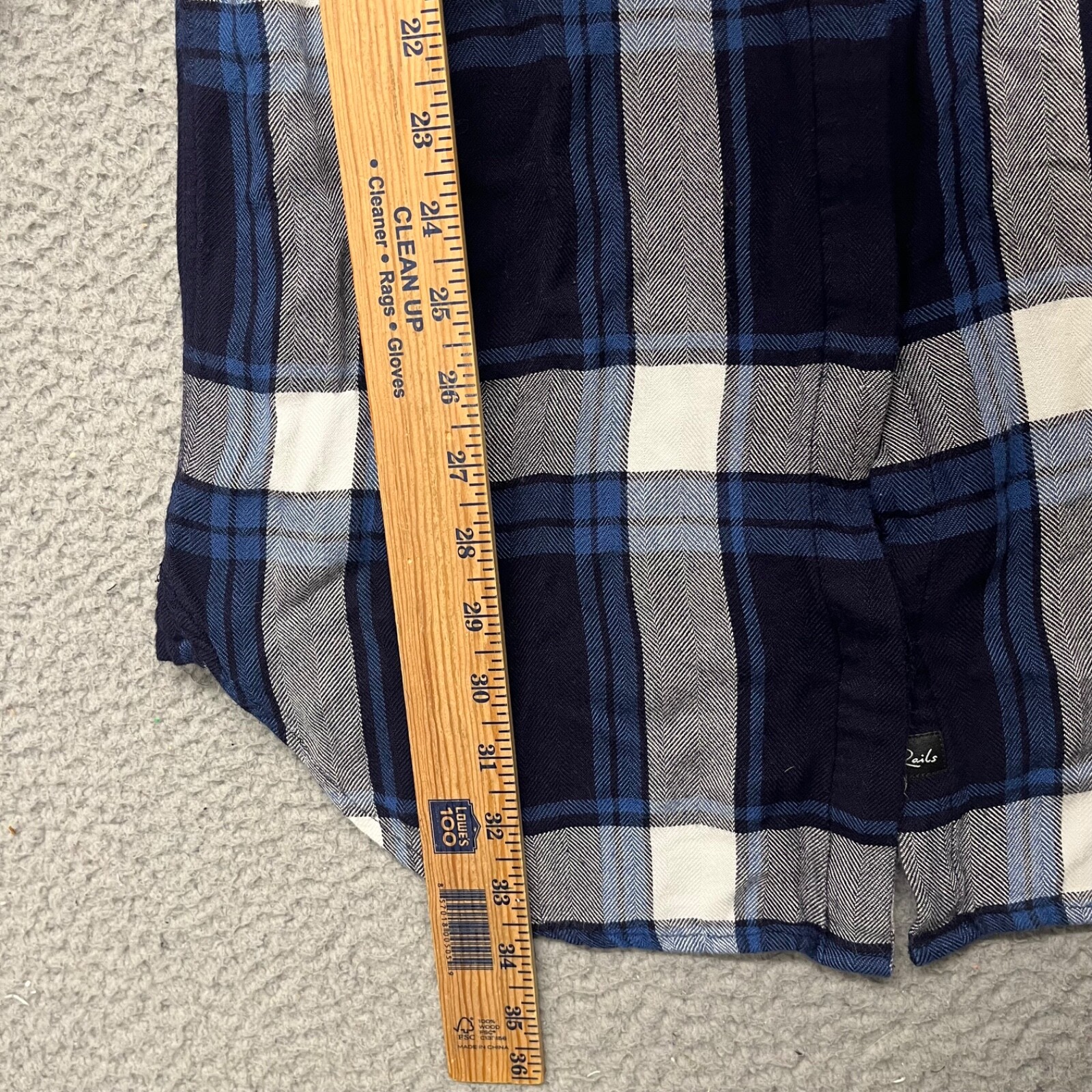 Rails Womens S Blue Plaid Flannel Tunic Shirt Dress Lumberjack Fall
