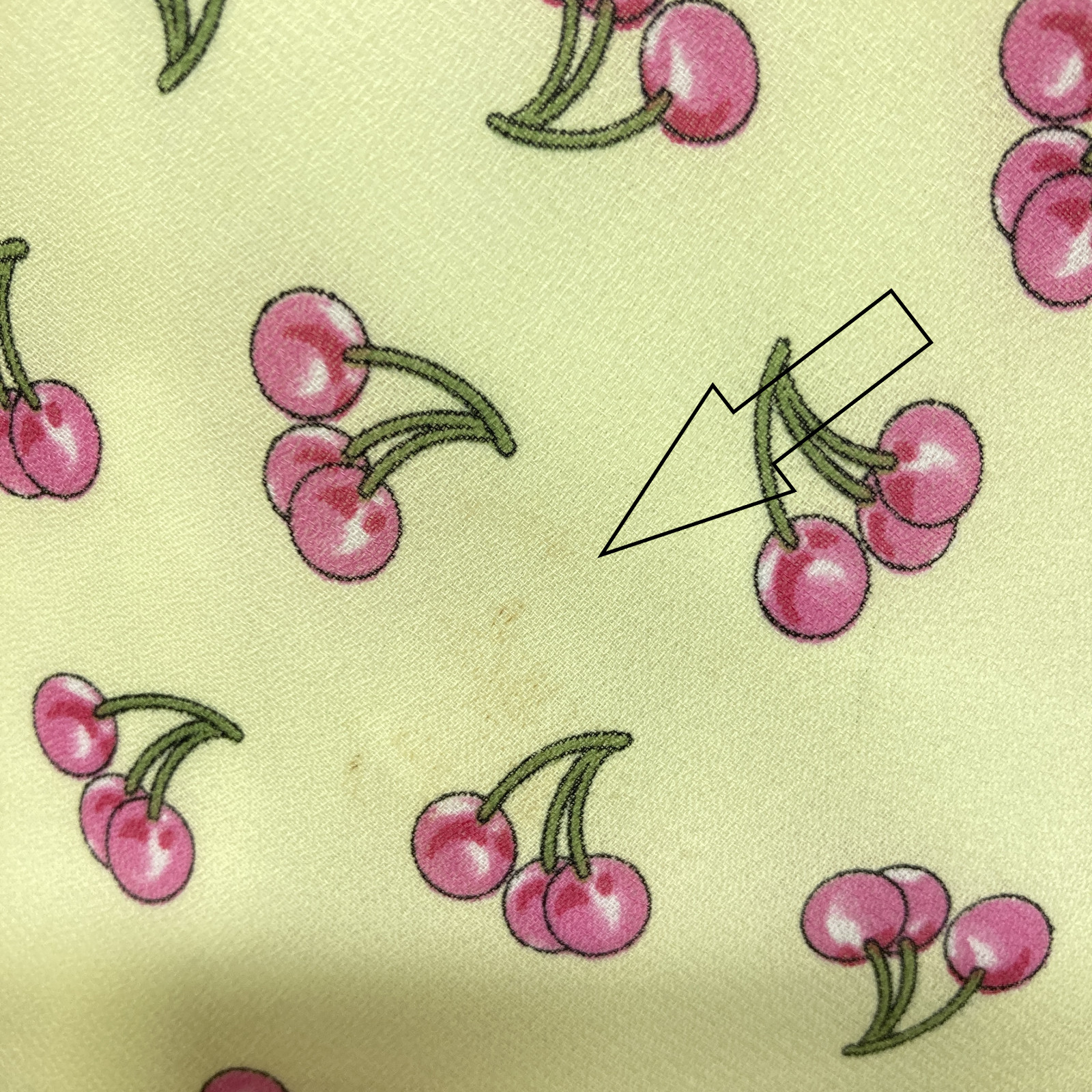 Vintage Y2K Speechless Size 3 Yellow Pink Cherries Bow Coquette XS Retro