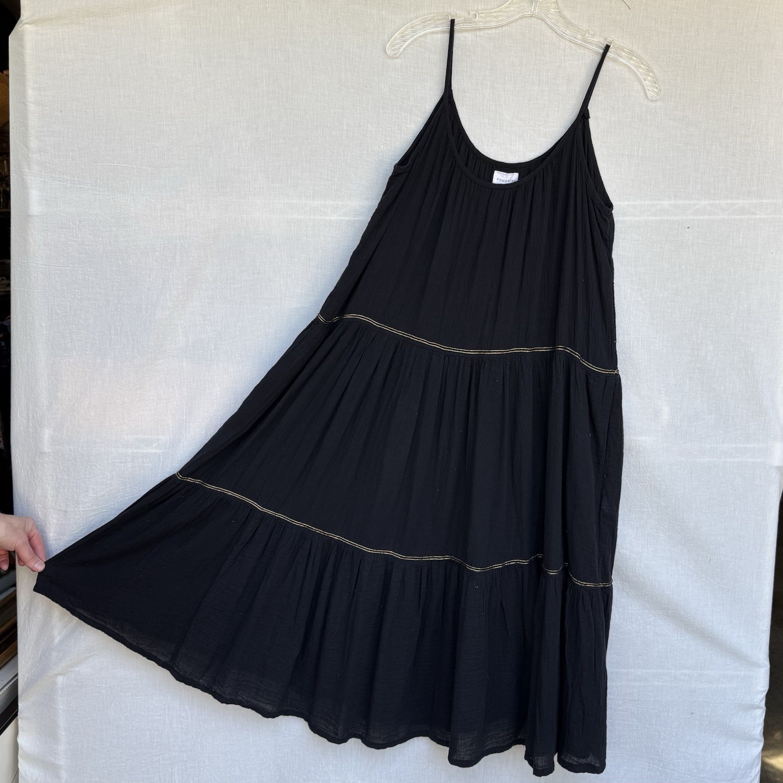HONORINE Lightweight Cotton Gauzy Tiered Dress Sz Small Excellent Condition