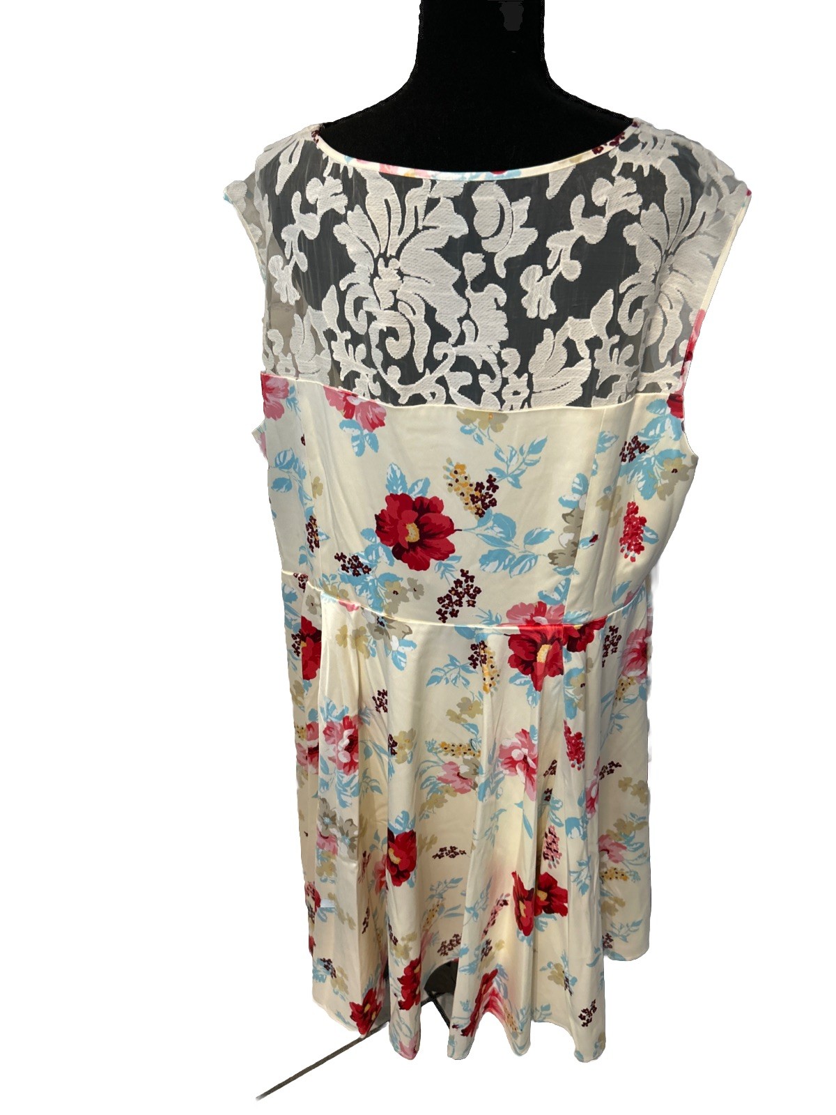 TORRID Ivory floral Lace Tulle Skate Midi Dress